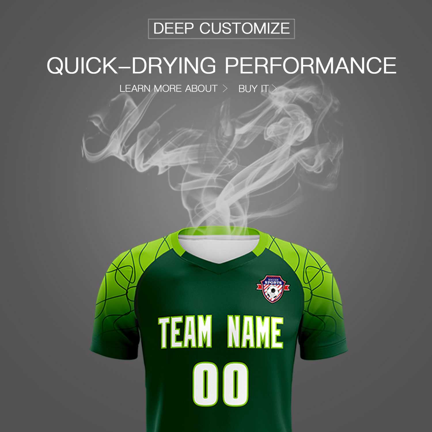 Custom Green Classic Soccer Training Sets Jersey For Adults/Kids