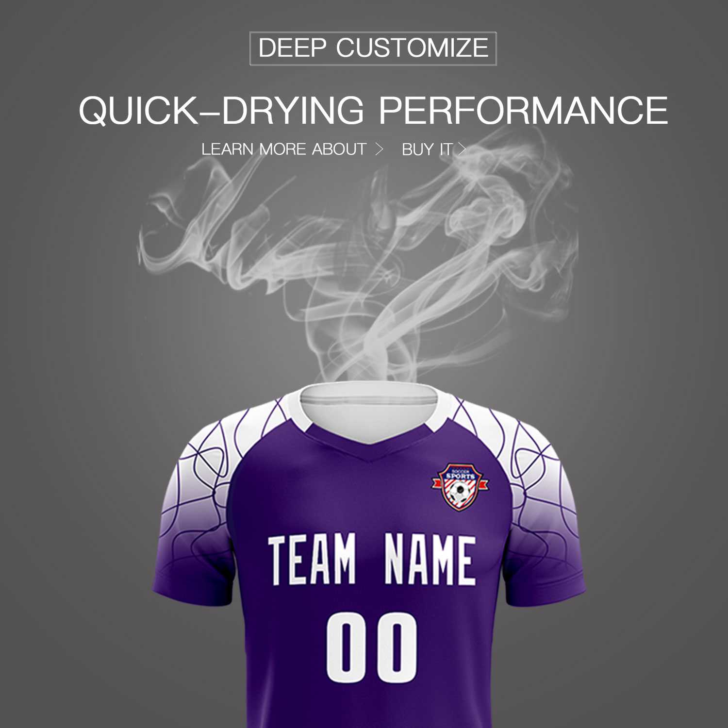 Custom Purple Classic Soccer Training Sets Jersey For Adults/Kids
