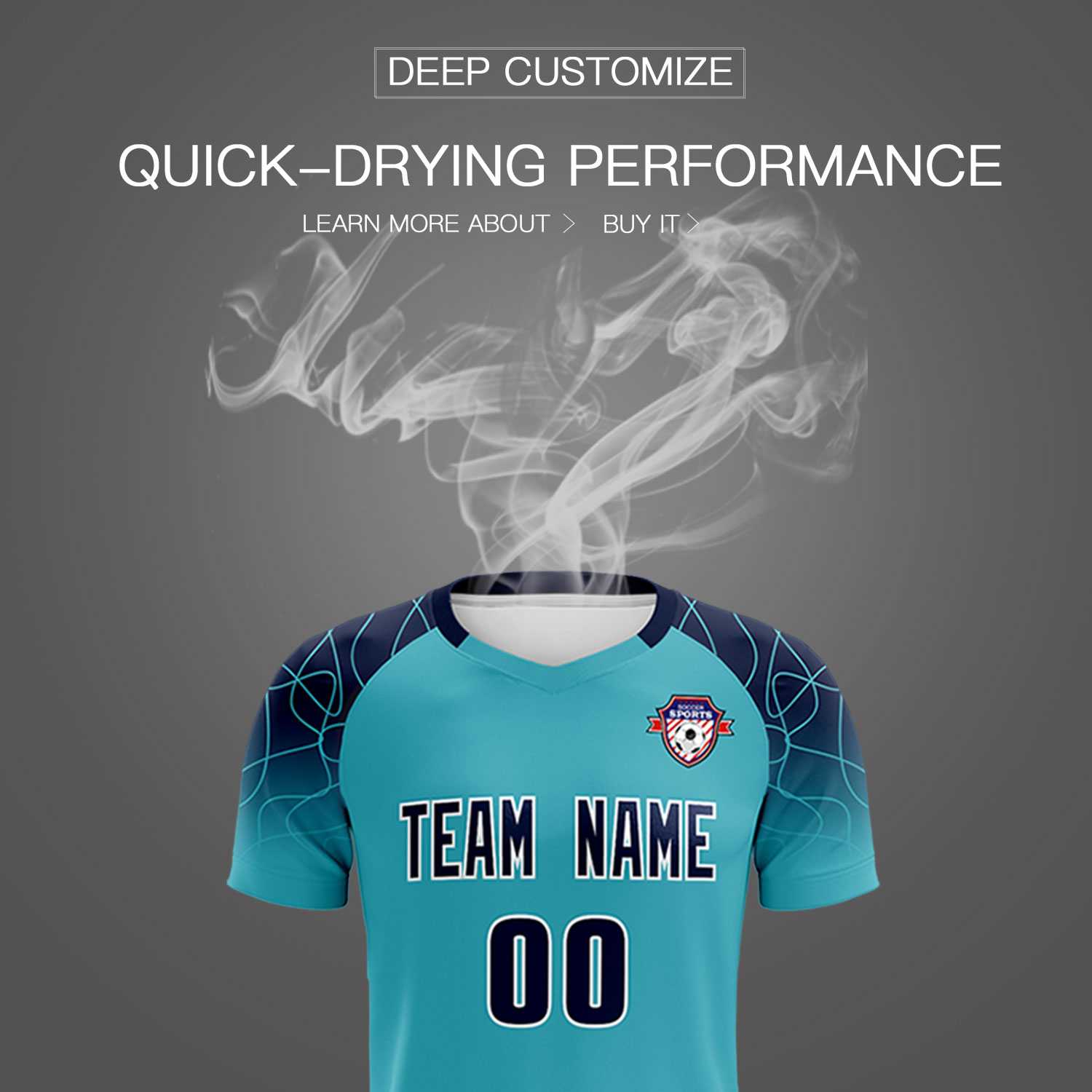 Custom Sky Blue Classic Soccer Training Sets Jersey For Adults/Kids