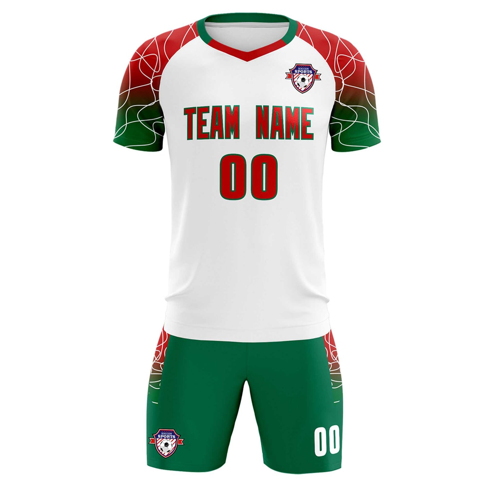 Custom White Classic Soccer Training Sets Jersey For Adults/Kids