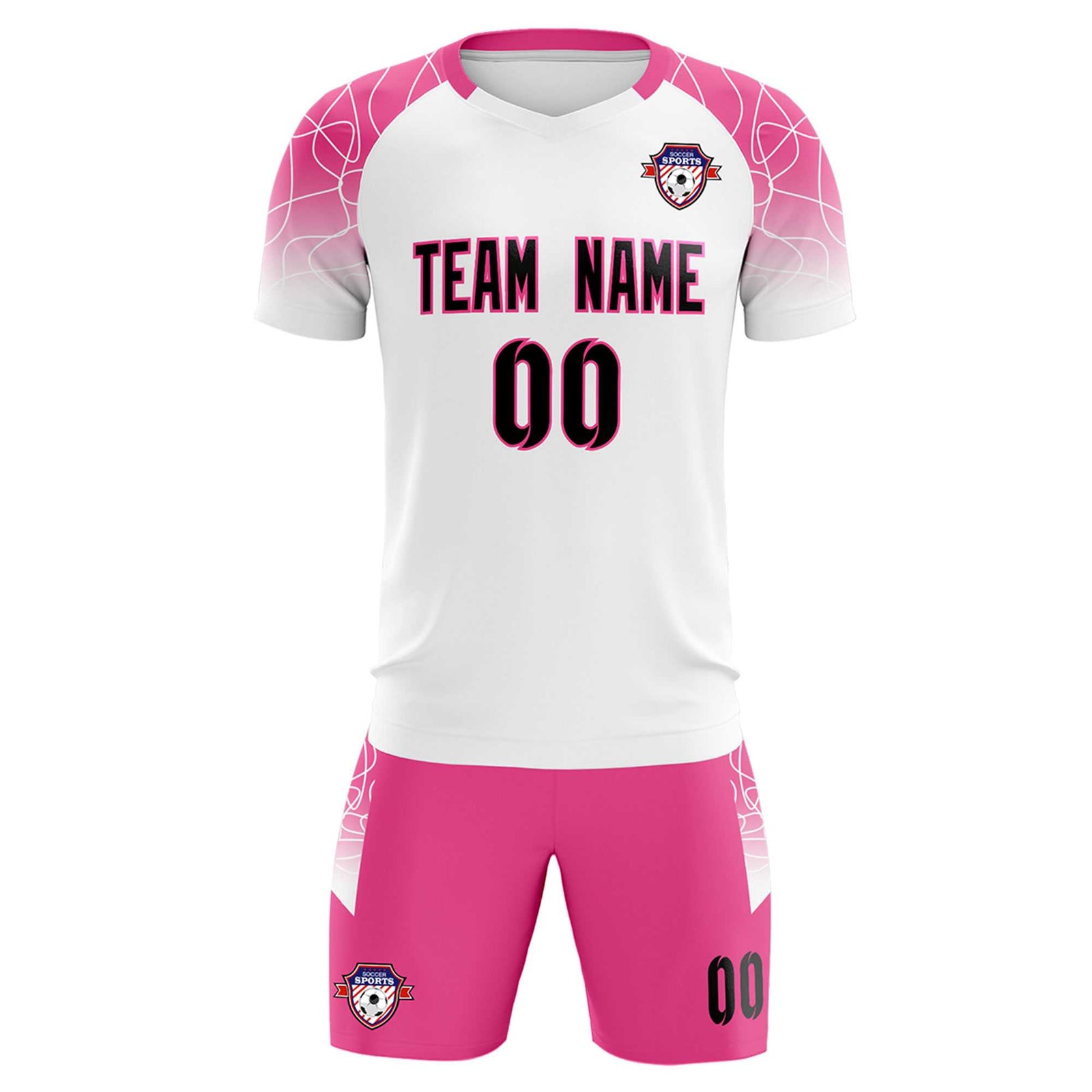 Custom White Classic Soccer Training Sets Jersey For Adults/Kids