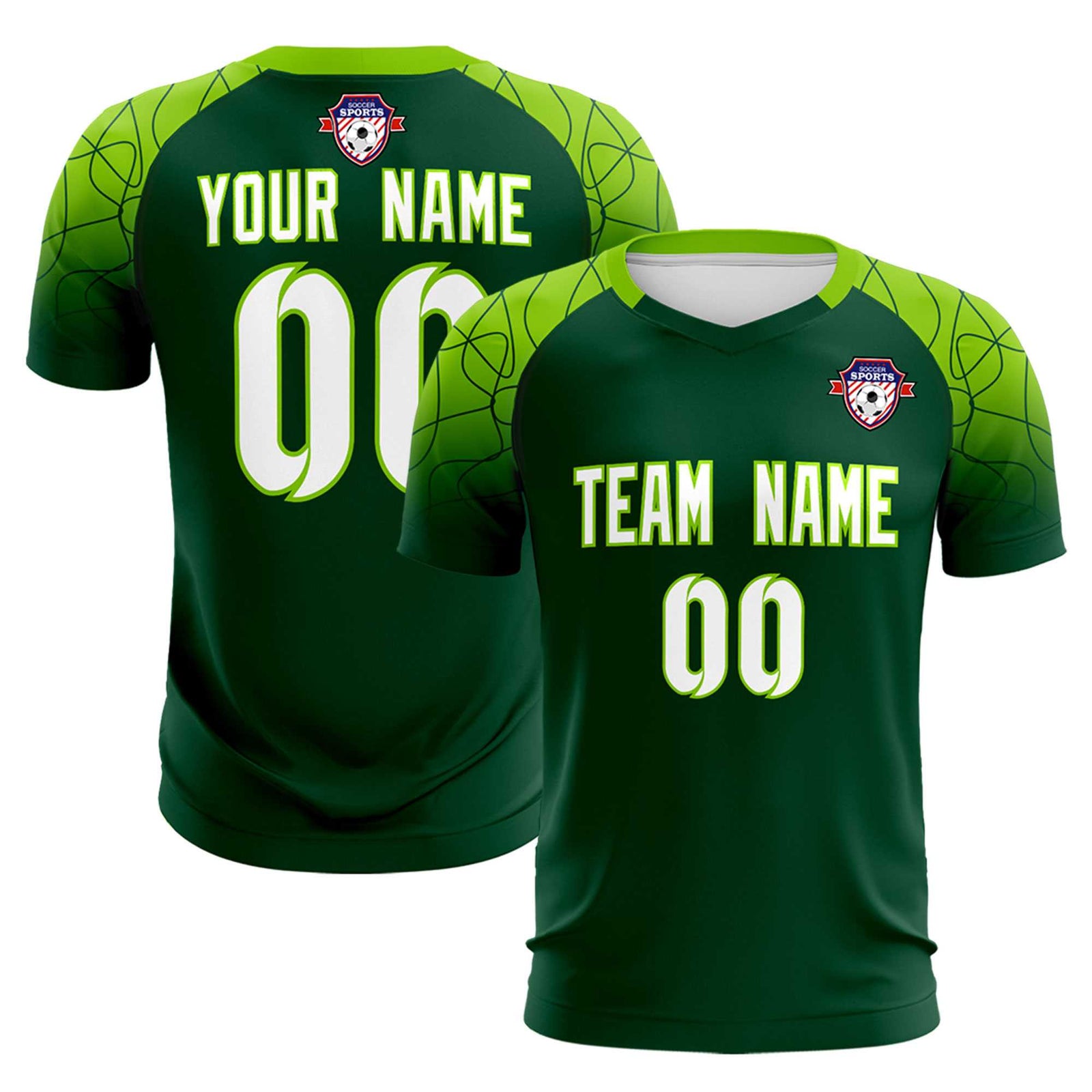 Custom Green Classic Soccer Training Sets Jersey For Adults/Kids