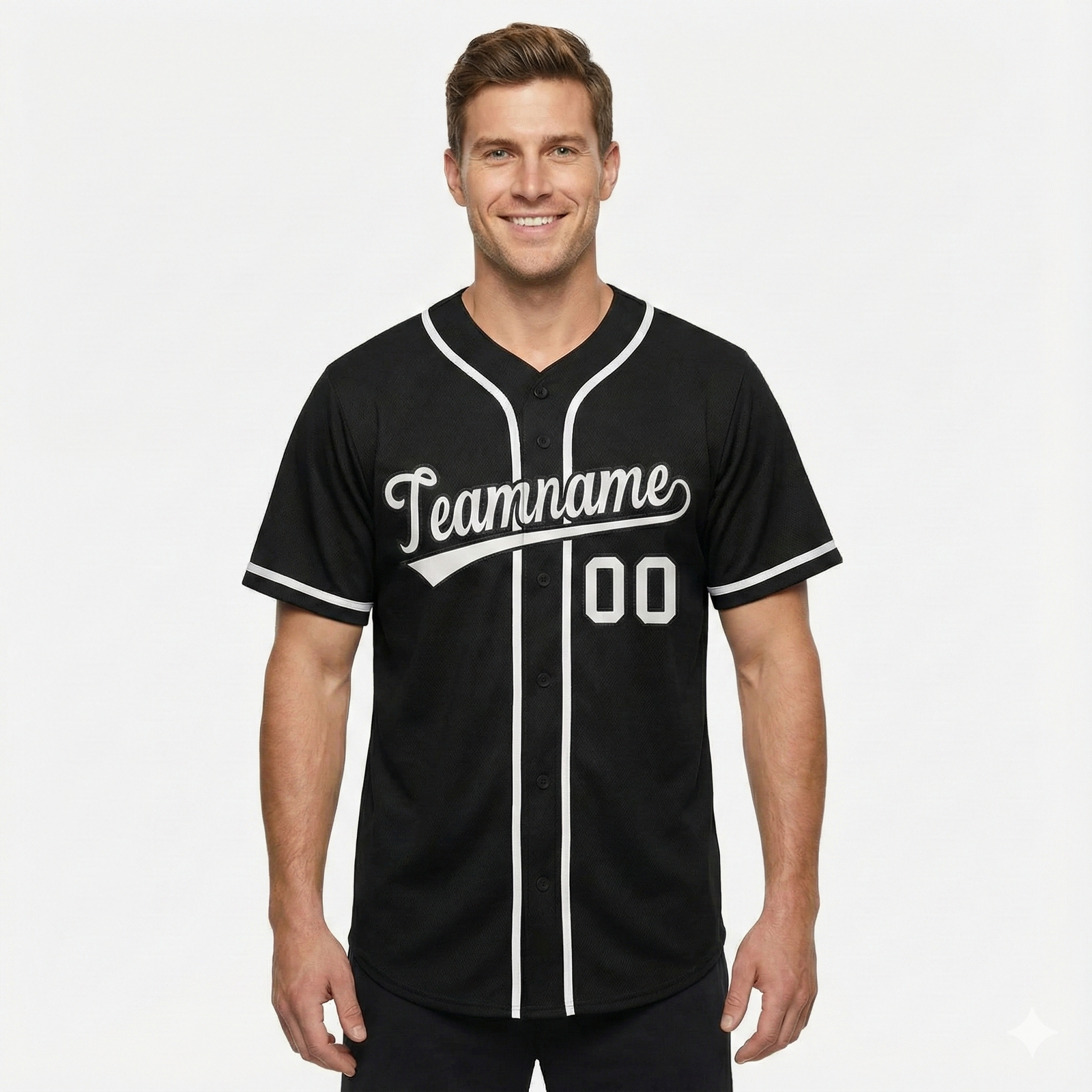 Custom Black White Classic Style Authentic Baseball Jersey For Men | KXKSHOP