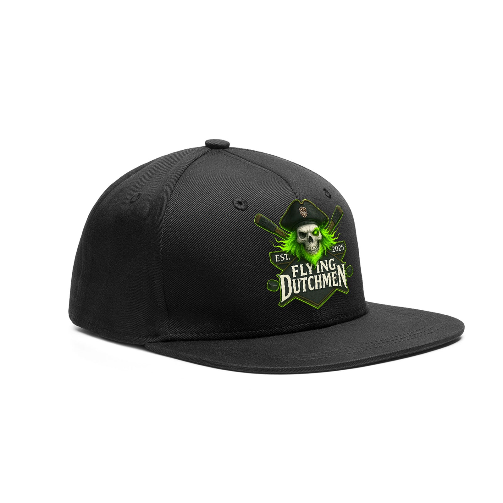 VVHL Black S7-Flying-Dutchmen 3D Puff Embroidery Flat Embroidery Baseball Cap
