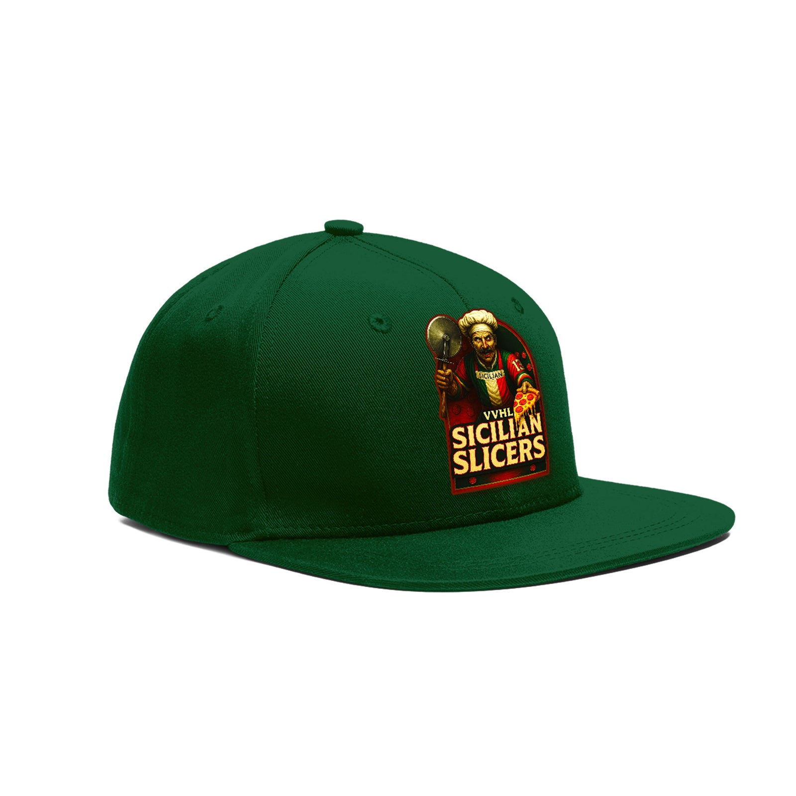 VVHL Green S9-Sicilian-Slicers 3D Puff Embroidery Flat Embroidery Baseball Cap