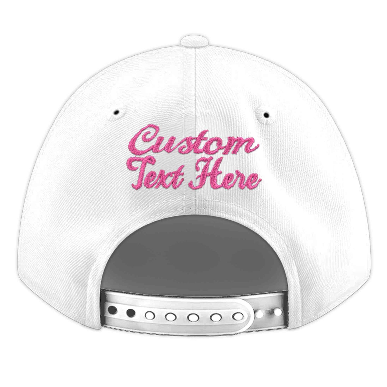 Custom White 3D Puff Embroidery Flat Embroidery Casual Sport Baseball Cap