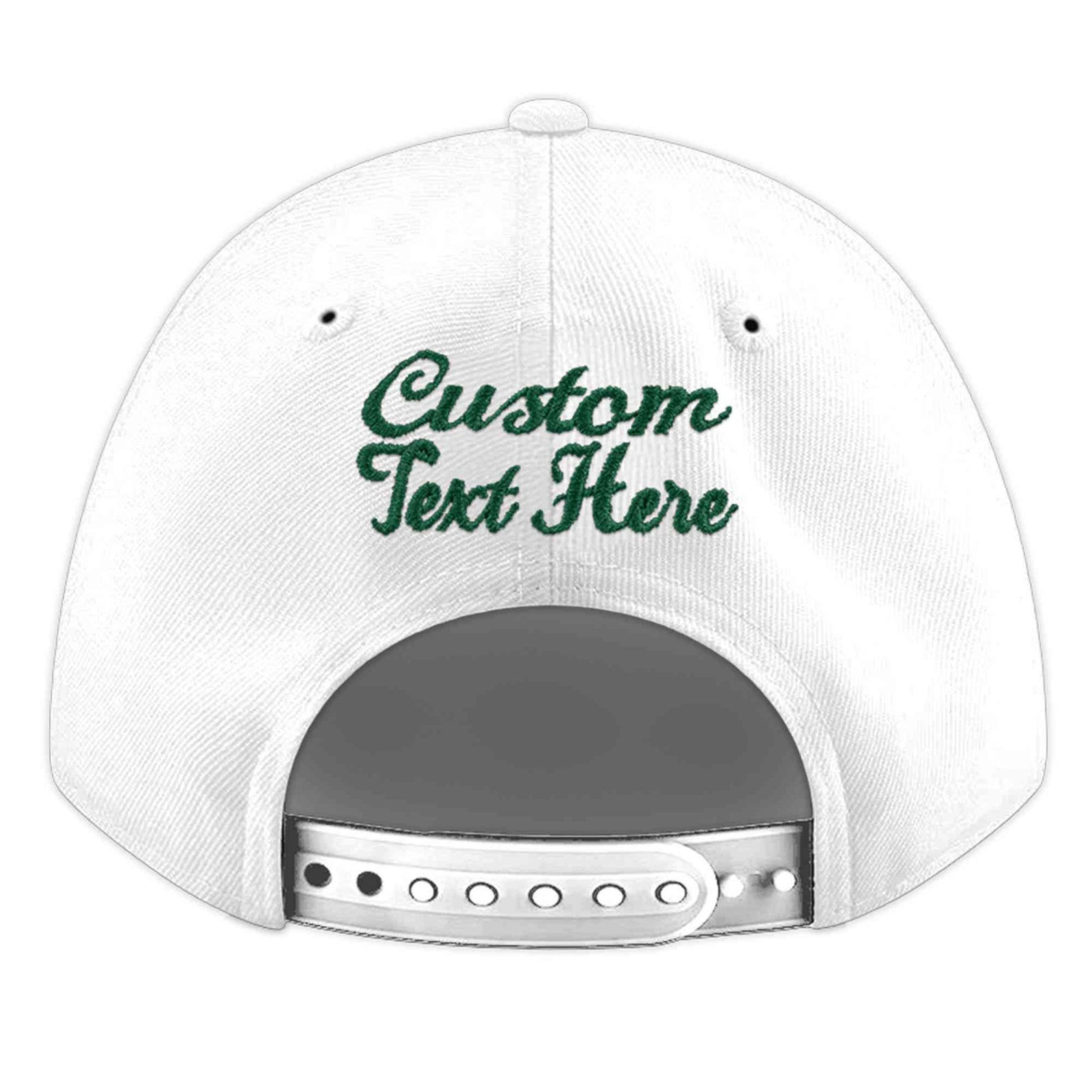 Custom White 3D Puff Embroidery Flat Embroidery Casual Sport Baseball Cap