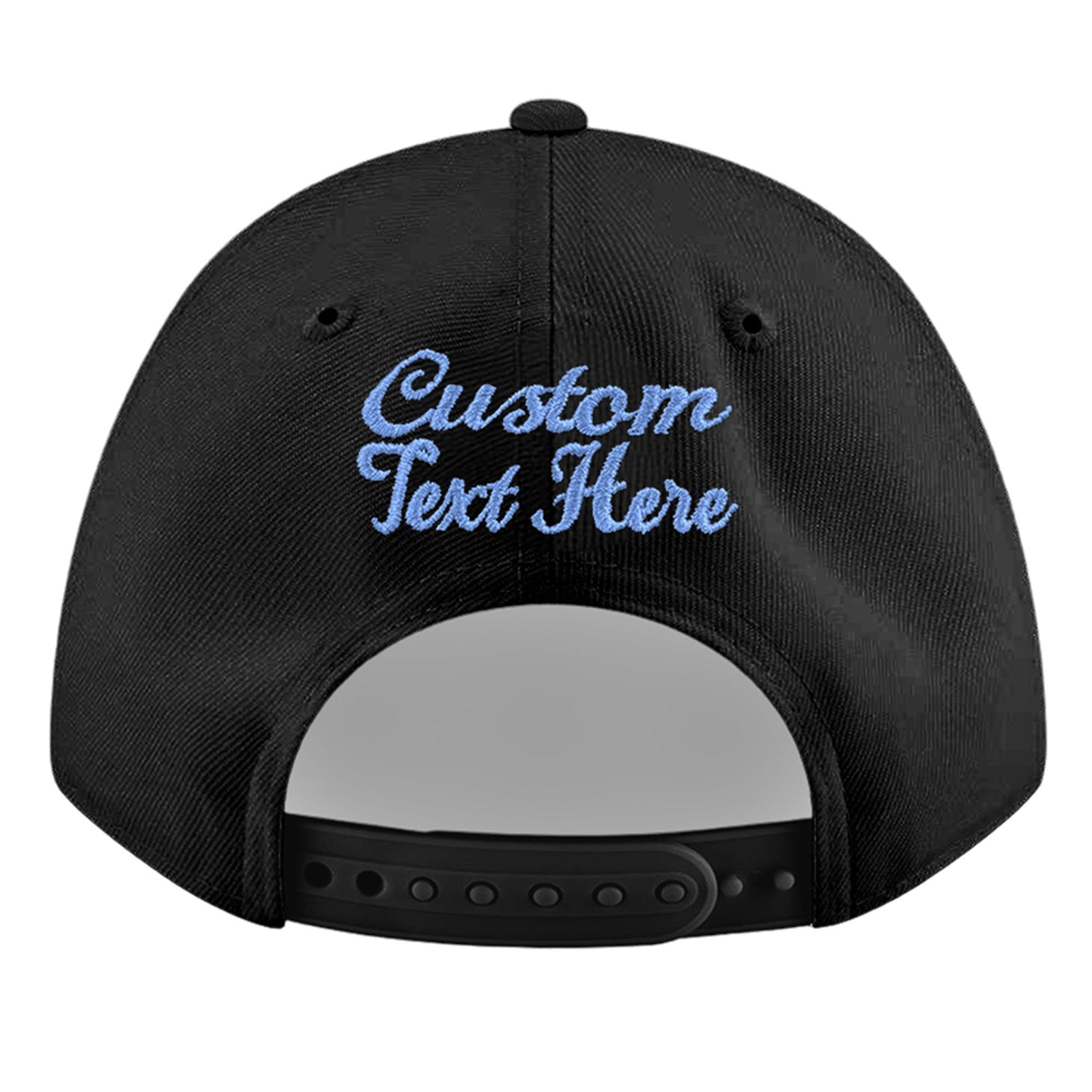 Custom Black 3D Puff Embroidery Flat Embroidery Casual Sport Baseball Cap