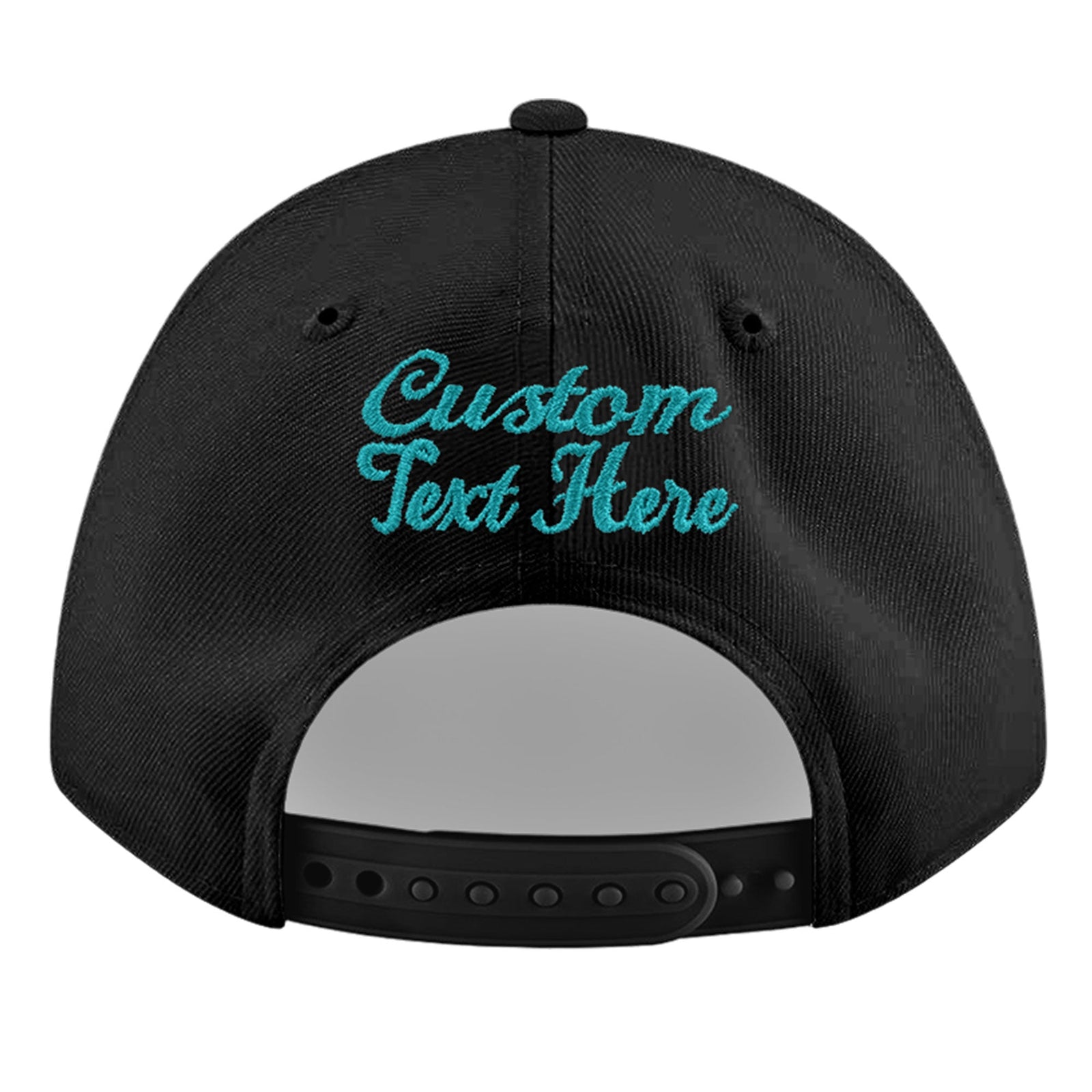 Custom Black 3D Puff Embroidery Flat Embroidery Casual Sport Baseball Cap