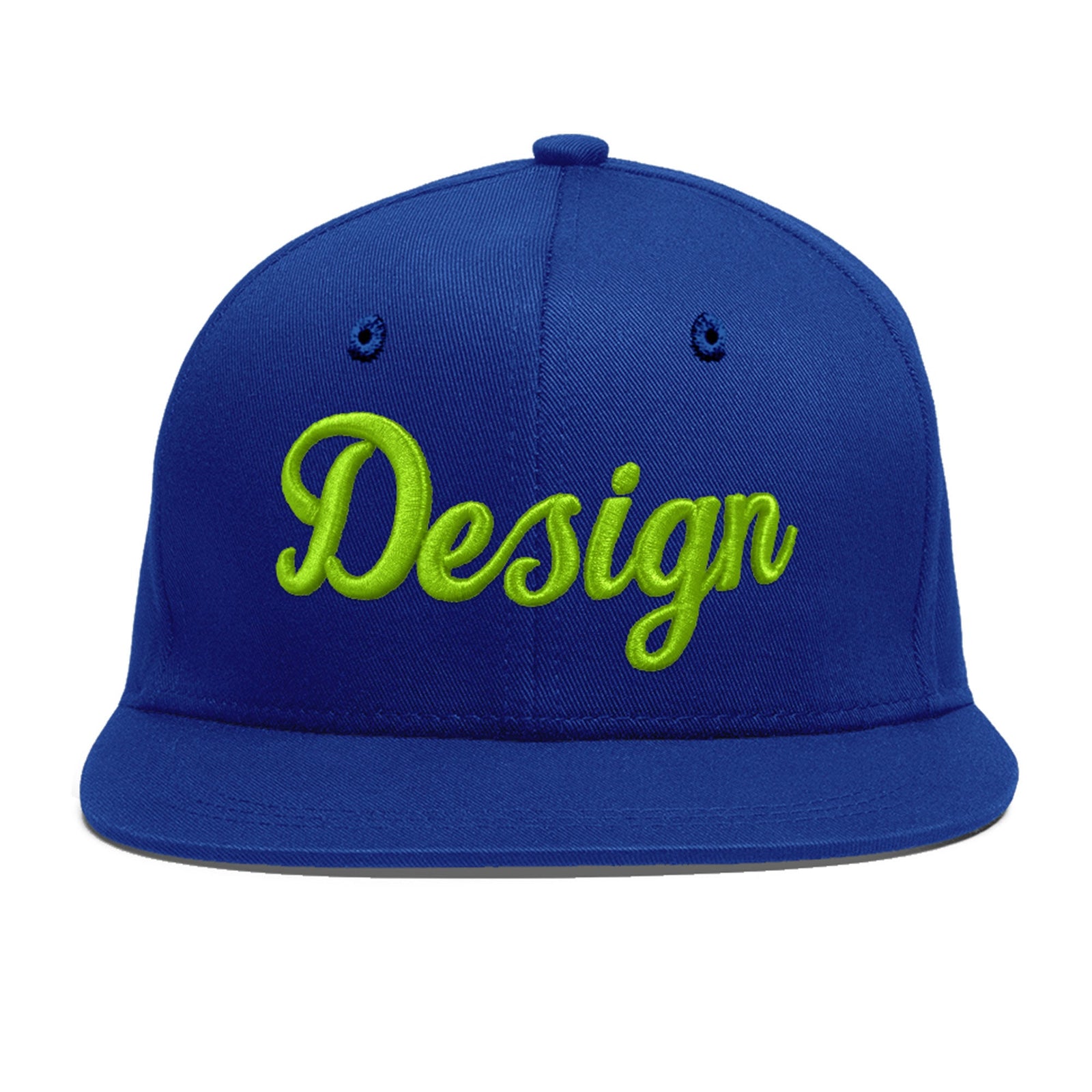 Custom Royal 3D Puff Embroidery Flat Embroidery Casual Sport Baseball Cap