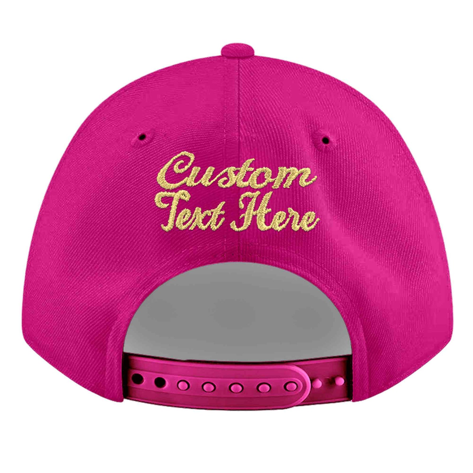 Custom Rose Red 3D Puff Embroidery Flat Embroidery Casual Sport Baseball Cap