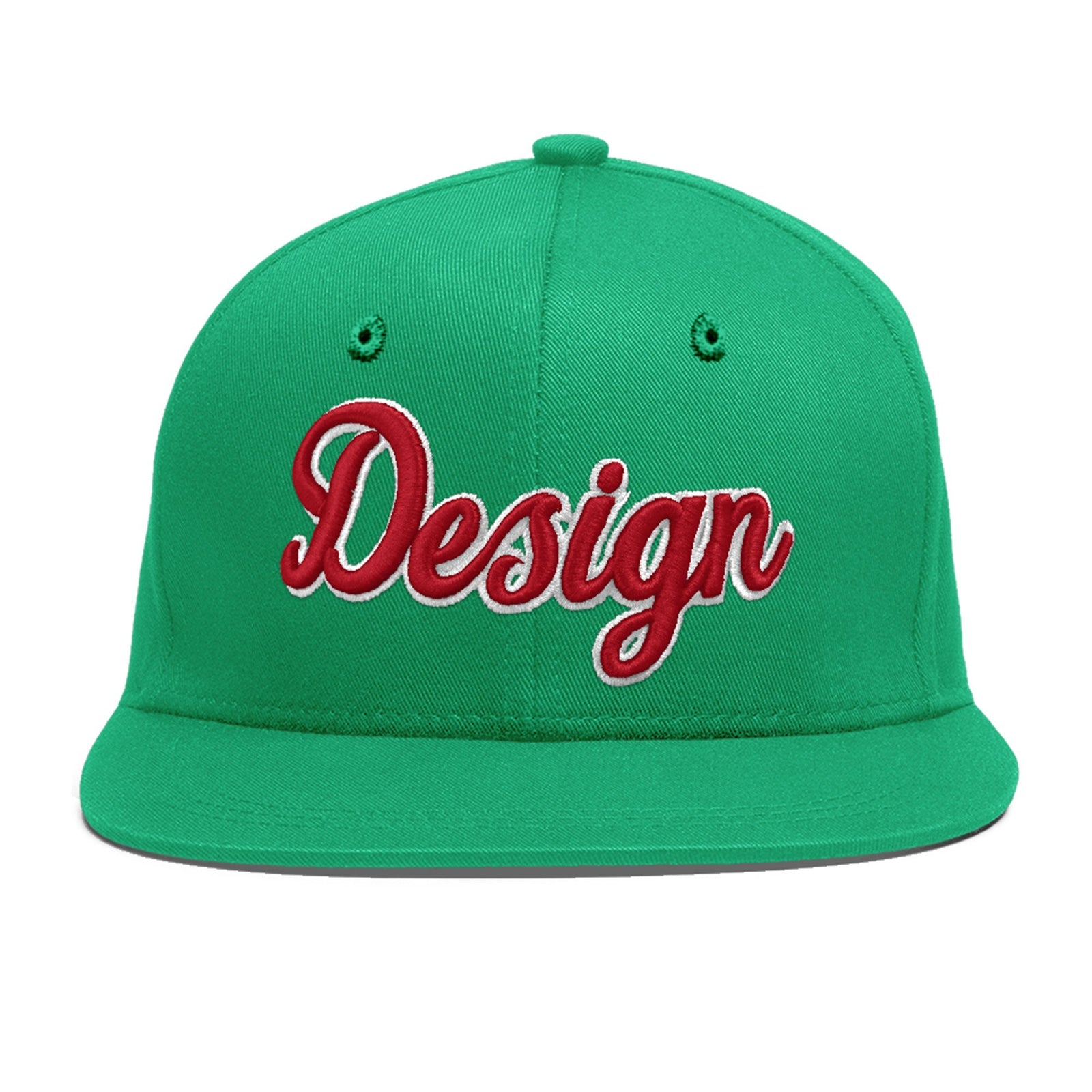 Custom Aqua 3D Puff Embroidery Flat Embroidery Casual Sport Baseball Cap