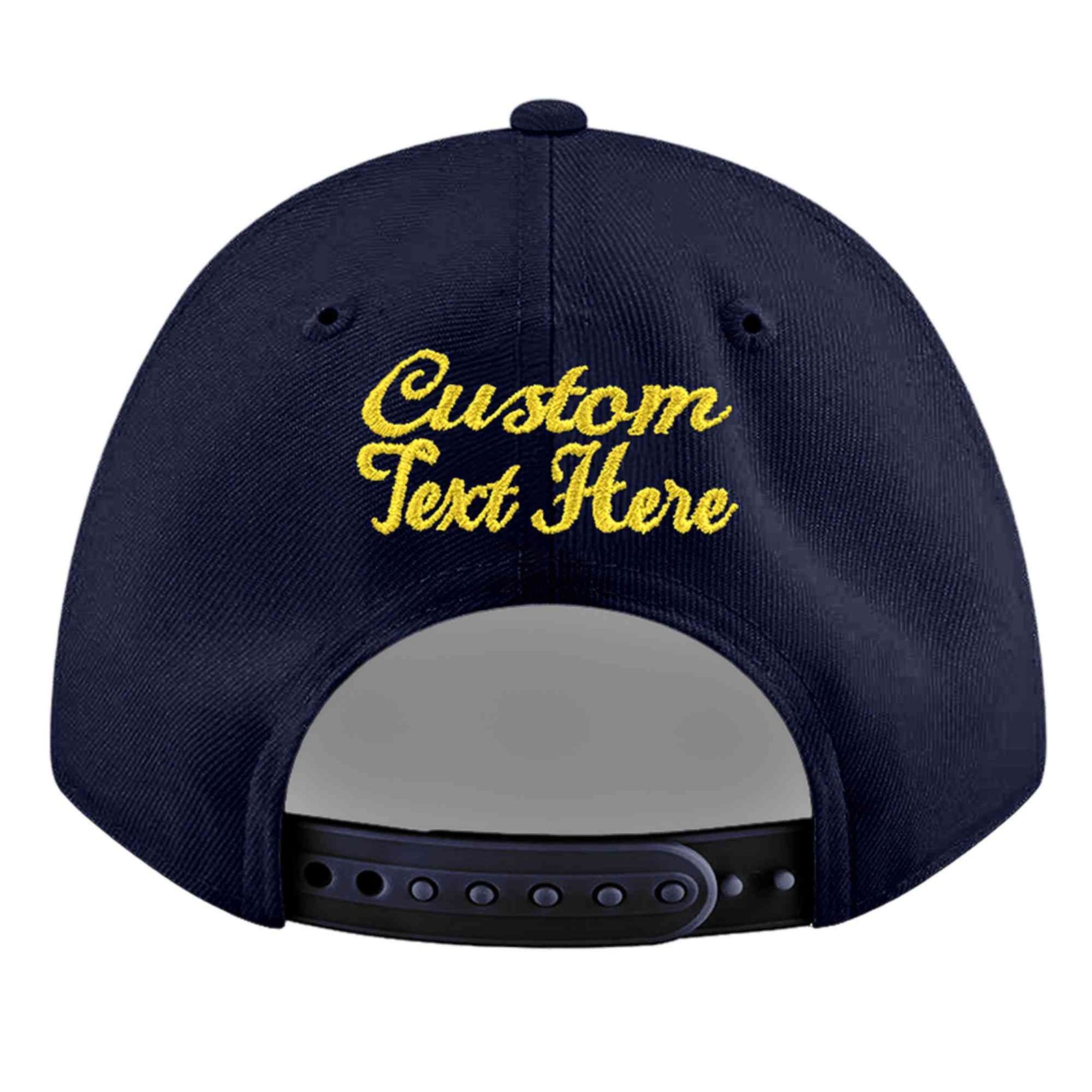 Custom Navy 3D Puff Embroidery Flat Embroidery Casual Sport Baseball Cap