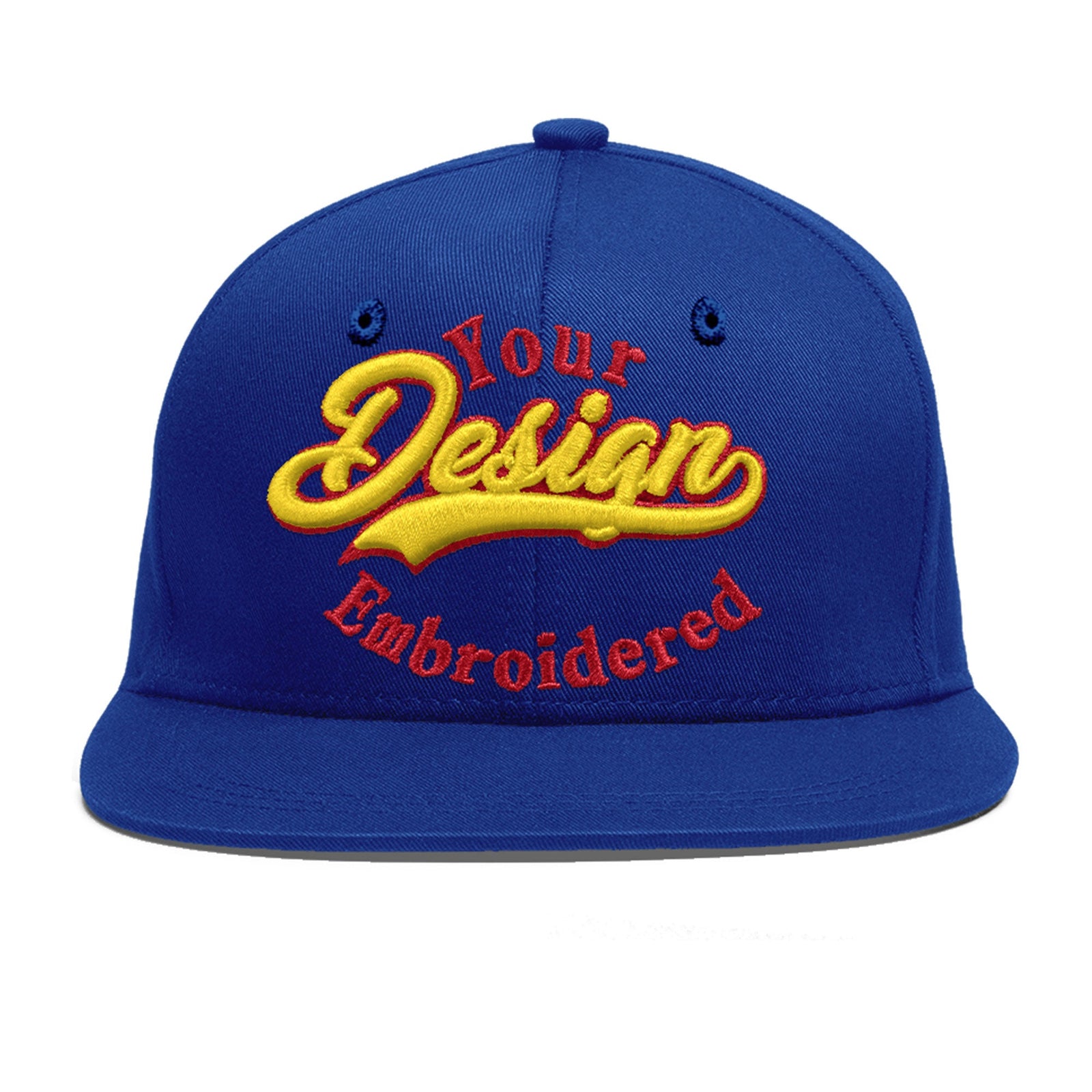 Custom Royal 3D Puff Embroidery Flat Embroidery Casual Sport Baseball Cap