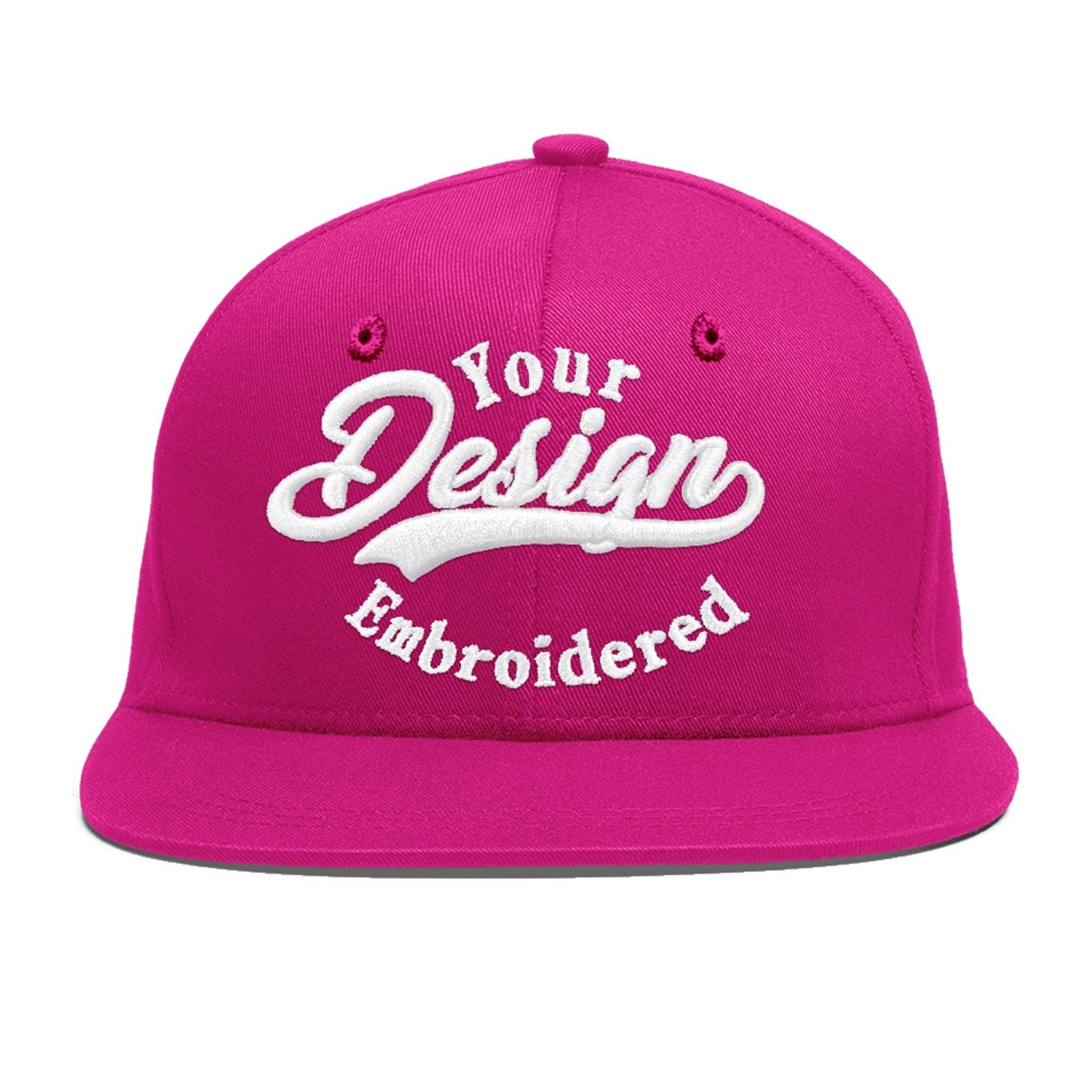 Custom Rose Red 3D Puff Embroidery Flat Embroidery Casual Sport Baseball Cap