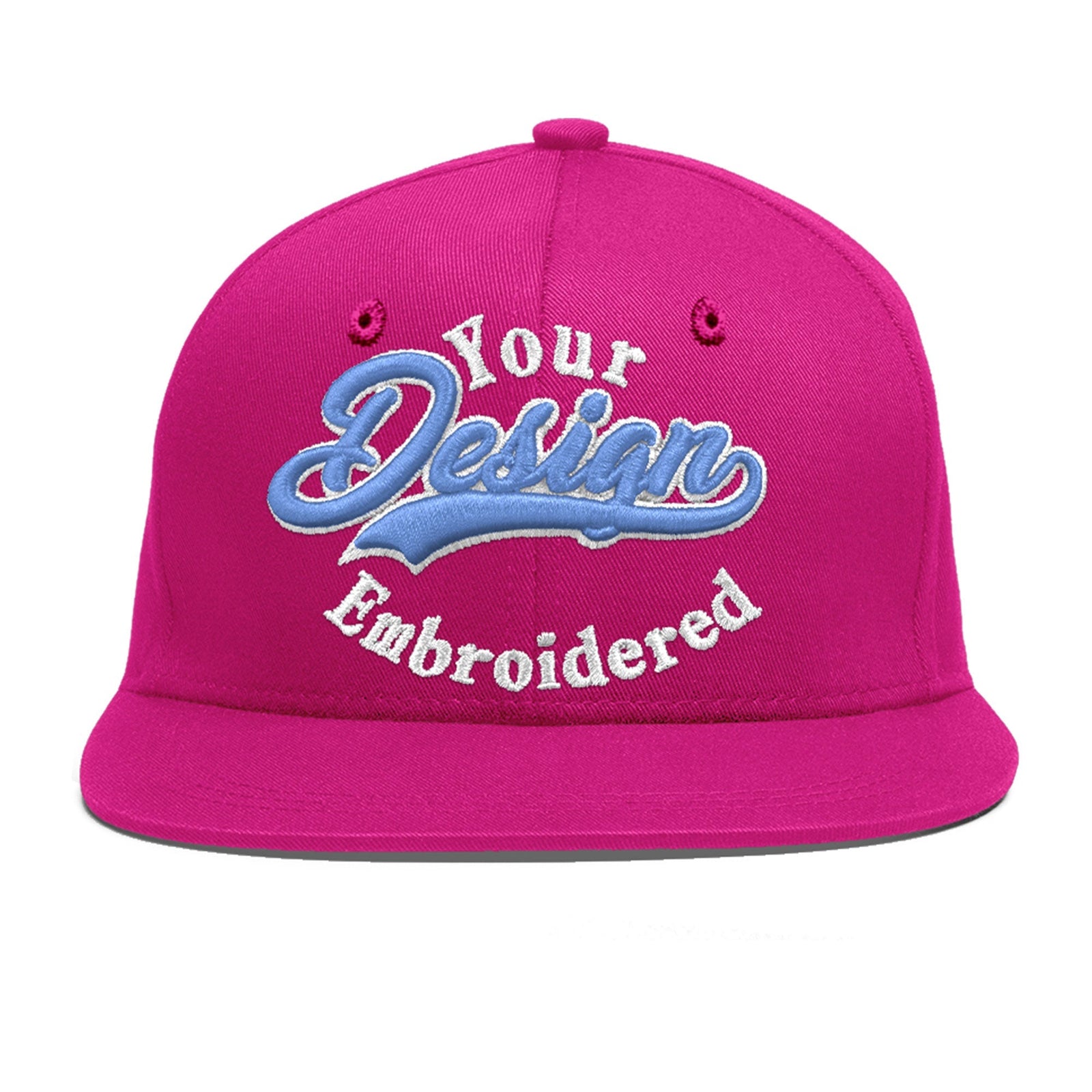 Custom Rose Red 3D Puff Embroidery Flat Embroidery Casual Sport Baseball Cap