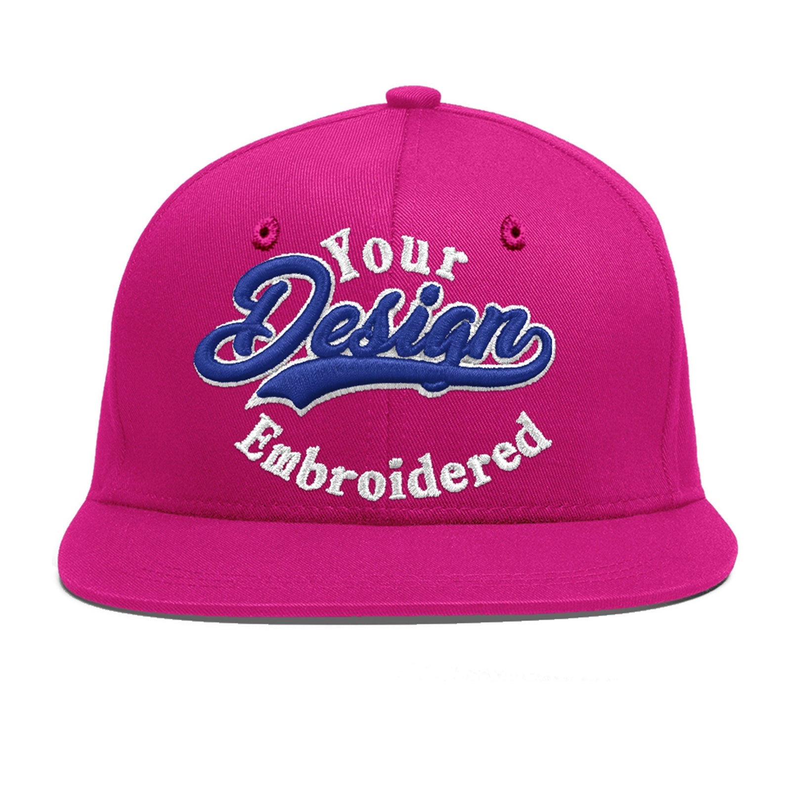 Custom Rose Red 3D Puff Embroidery Flat Embroidery Casual Sport Baseball Cap