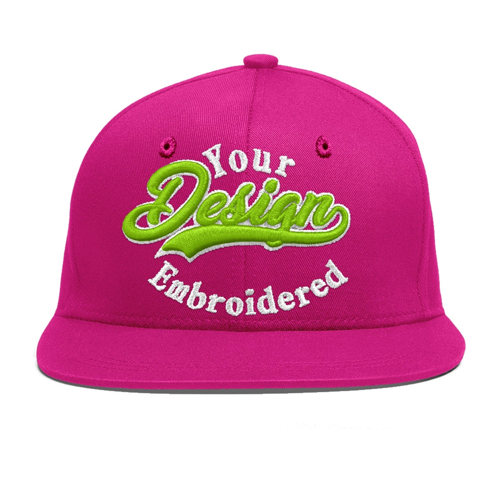 Custom Rose Red 3D Puff Embroidery Flat Embroidery Casual Sport Baseball Cap