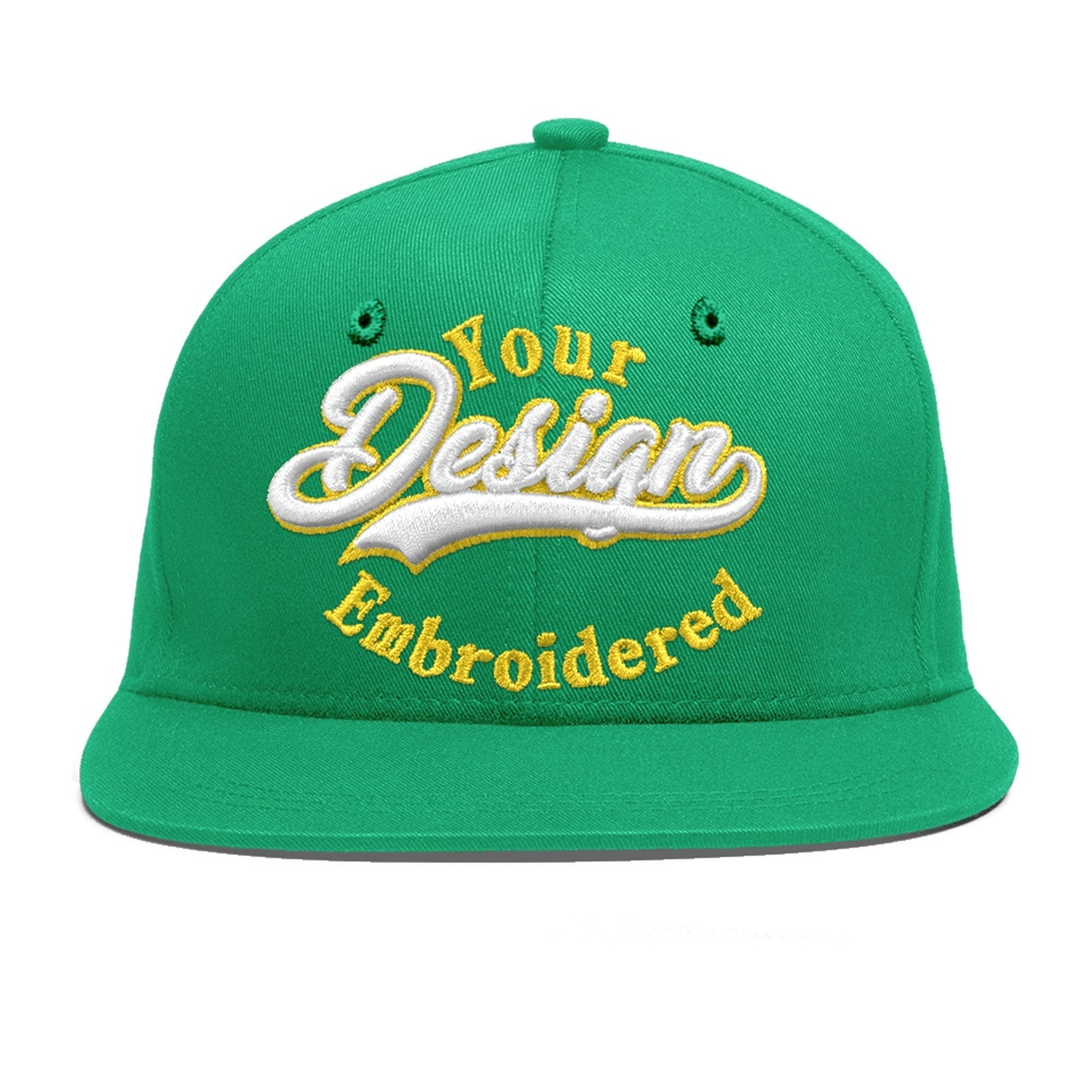 Custom Aqua 3D Puff Embroidery Flat Embroidery Casual Sport Baseball Cap
