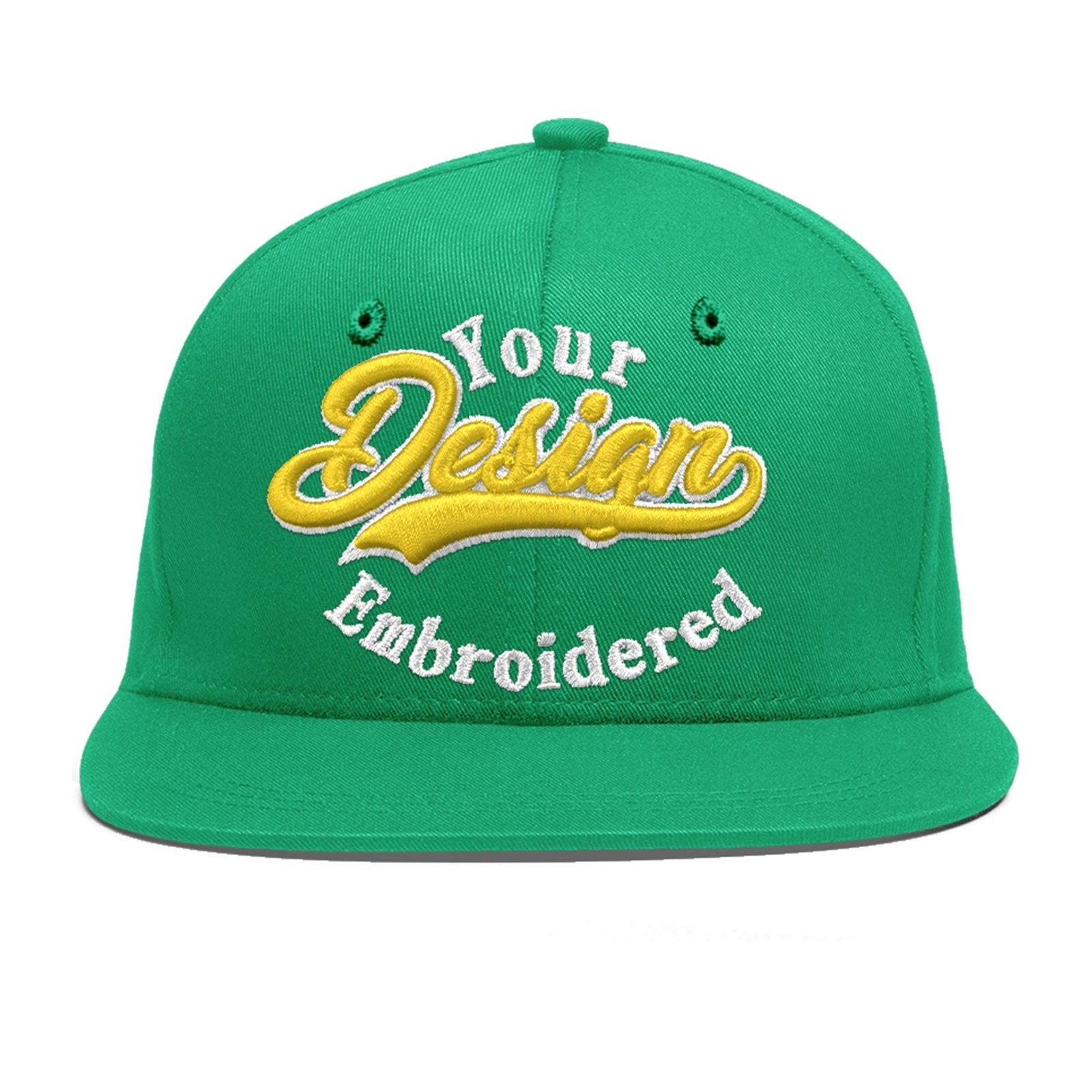 Custom Aqua 3D Puff Embroidery Flat Embroidery Casual Sport Baseball Cap