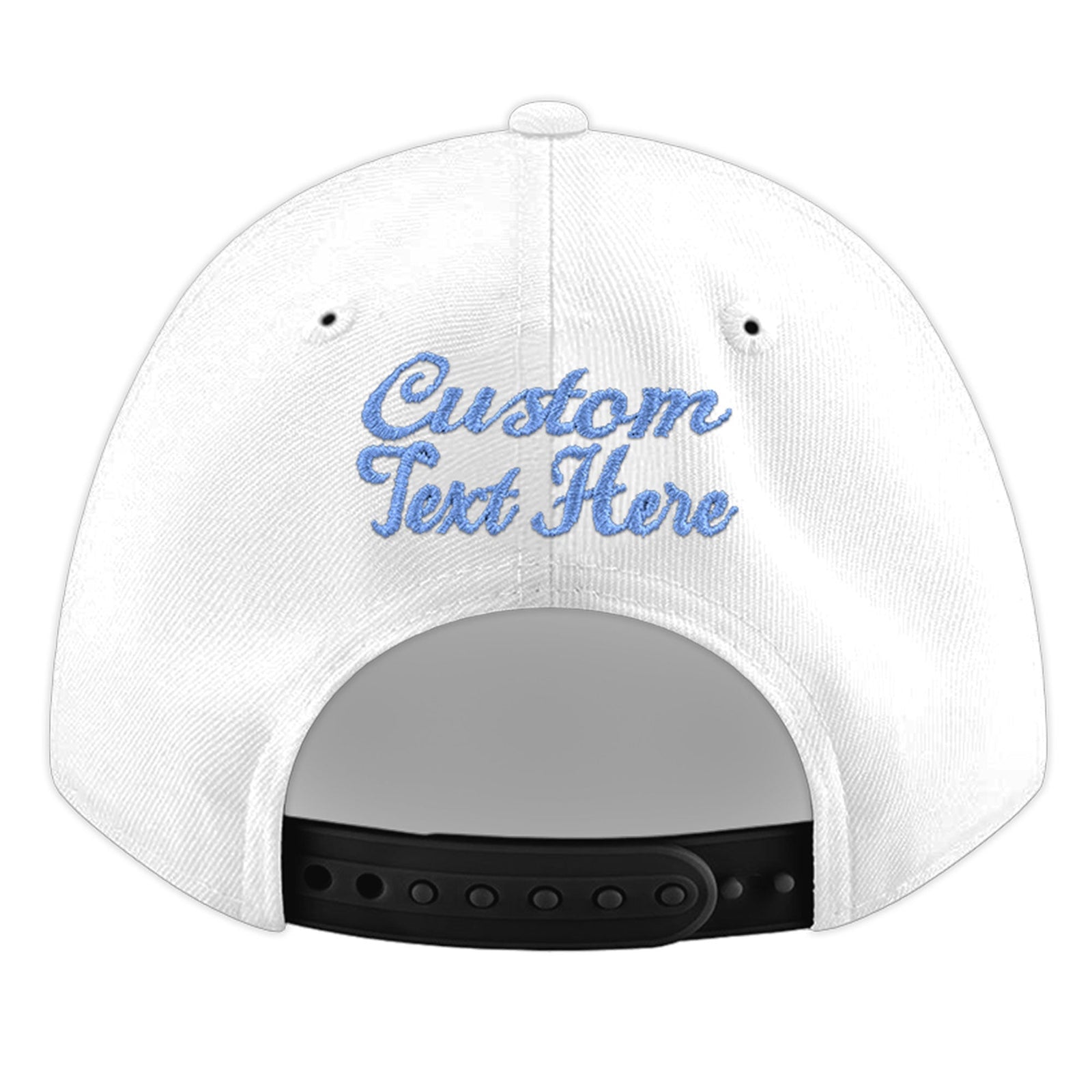 Custom White 3D Puff Embroidery Flat Embroidery Casual Sport Baseball Cap