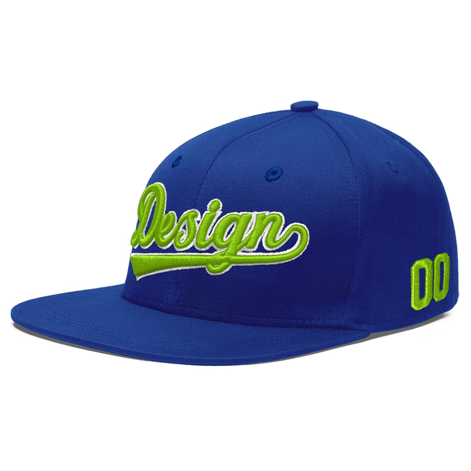 Custom Royal 3D Puff Embroidery Flat Embroidery Casual Sport Baseball Cap