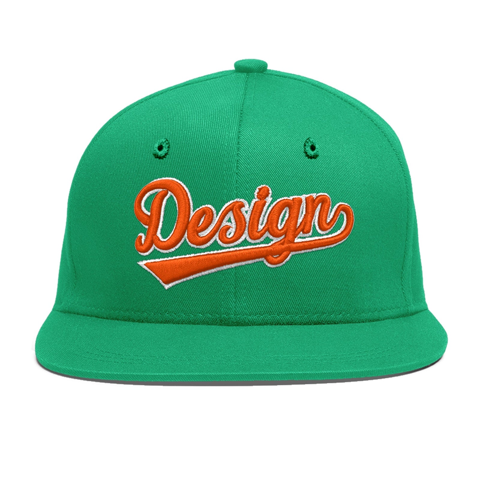Custom Aqua 3D Puff Embroidery Flat Embroidery Casual Sport Baseball Cap