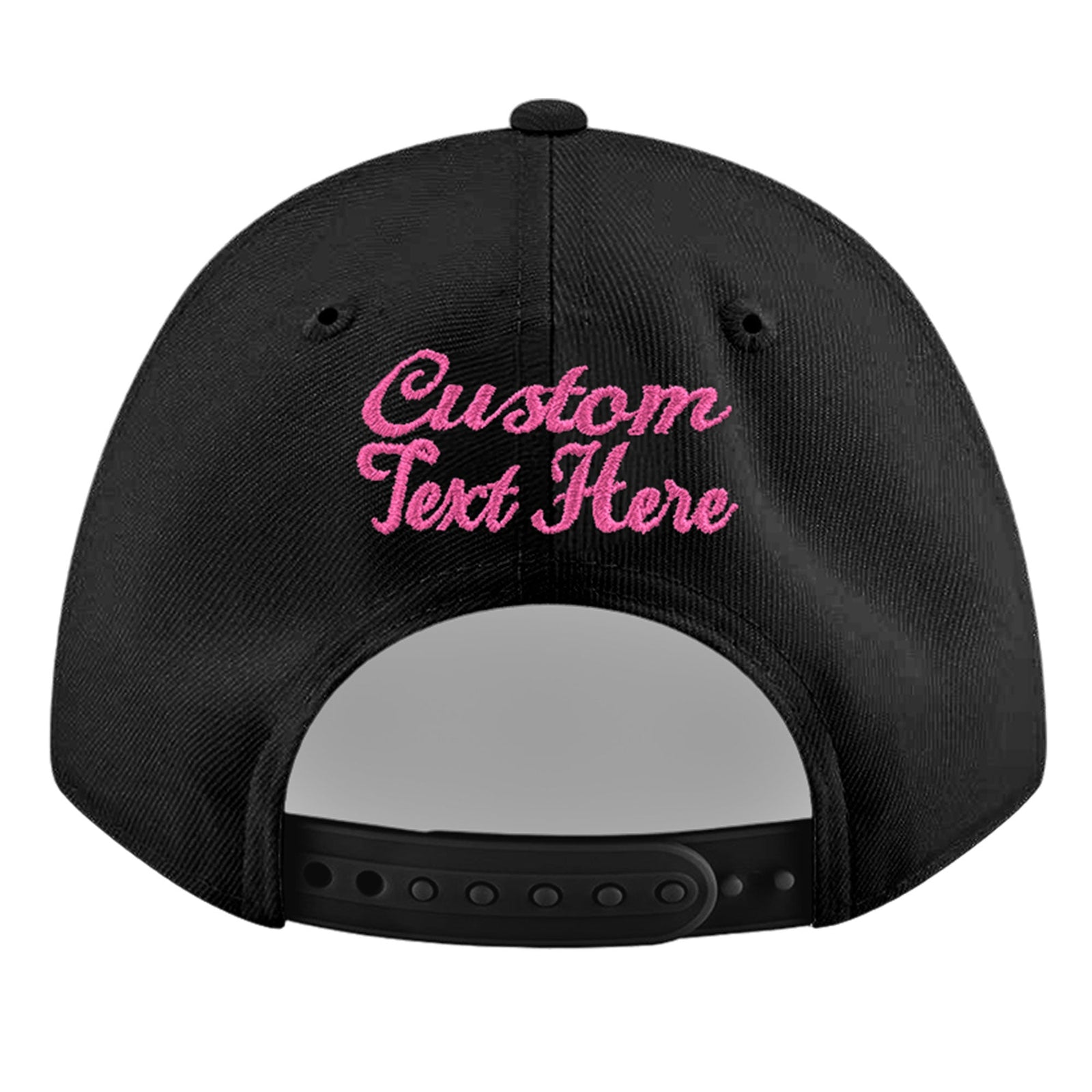 Custom Black 3D Puff Embroidery Flat Embroidery Casual Sport Baseball Cap