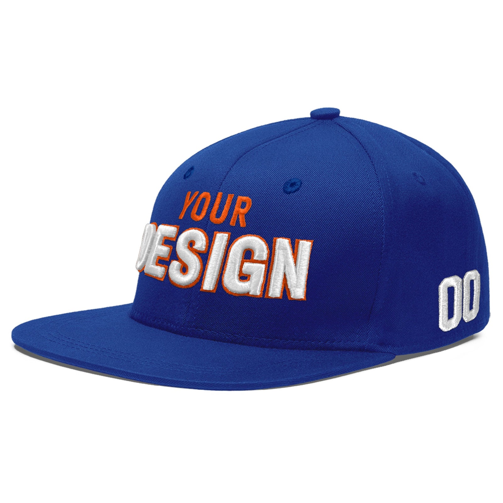 Custom Royal 3D Puff Embroidery Flat Embroidery Casual Sport Baseball Cap