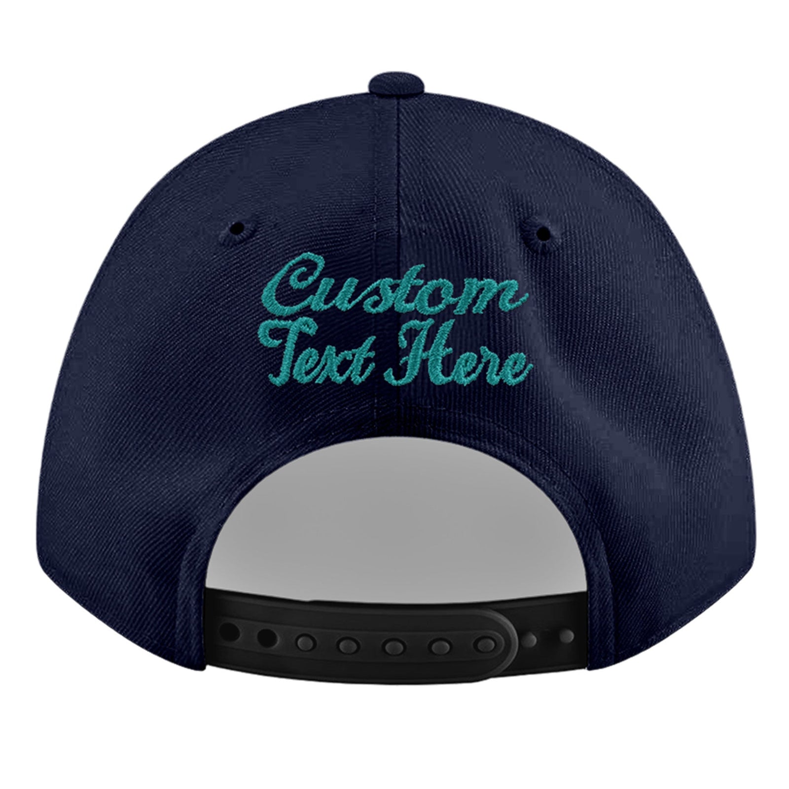 Custom Navy 3D Puff Embroidery Flat Embroidery Casual Sport Baseball Cap