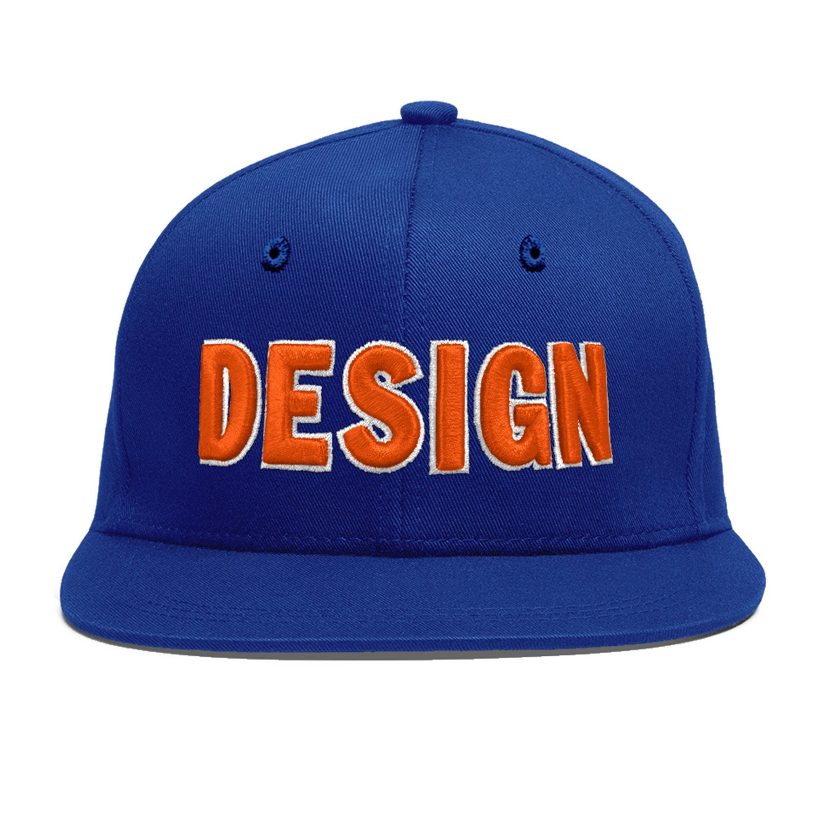 Custom Royal 3D Puff Embroidery Flat Embroidery Casual Sport Baseball Cap