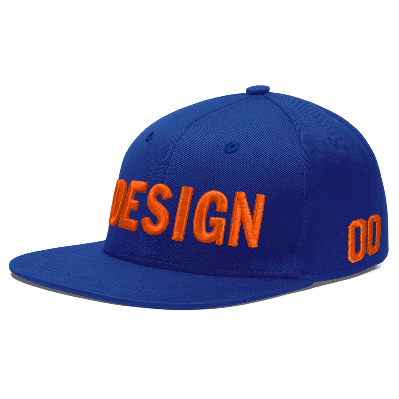 Custom Royal 3D Puff Embroidery Flat Embroidery Casual Sport Baseball Cap