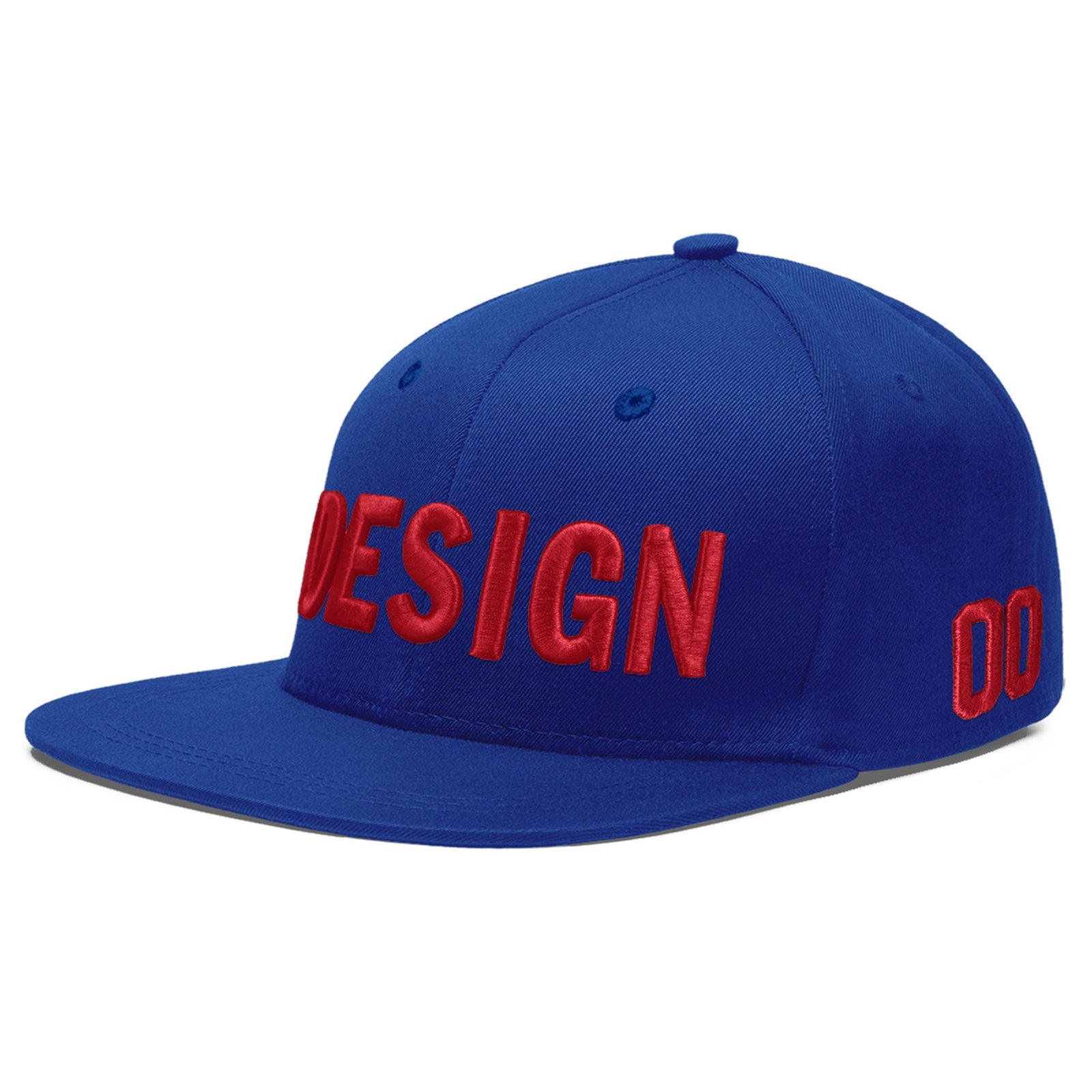 Custom Royal 3D Puff Embroidery Flat Embroidery Casual Sport Baseball Cap