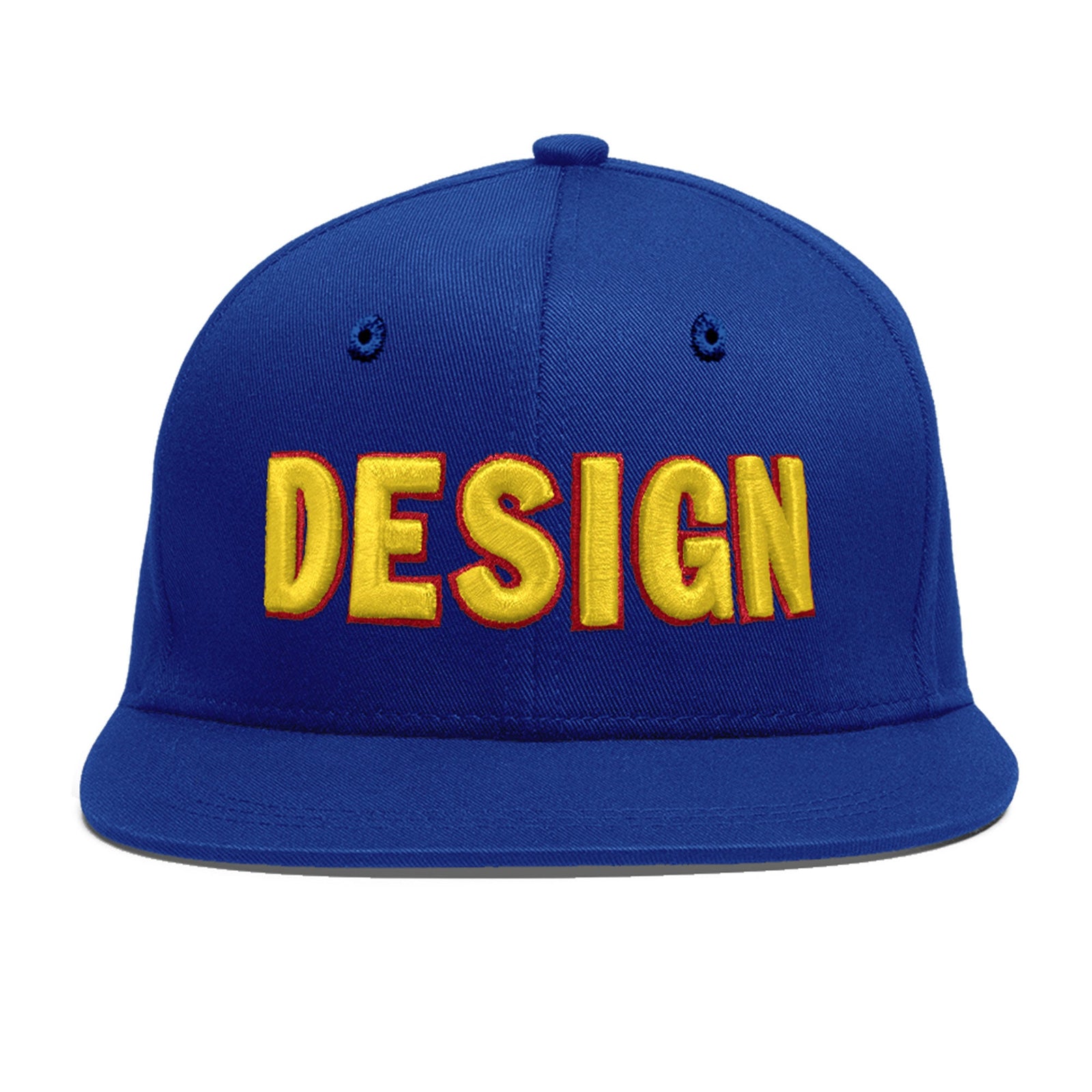 Custom Royal 3D Puff Embroidery Flat Embroidery Casual Sport Baseball Cap