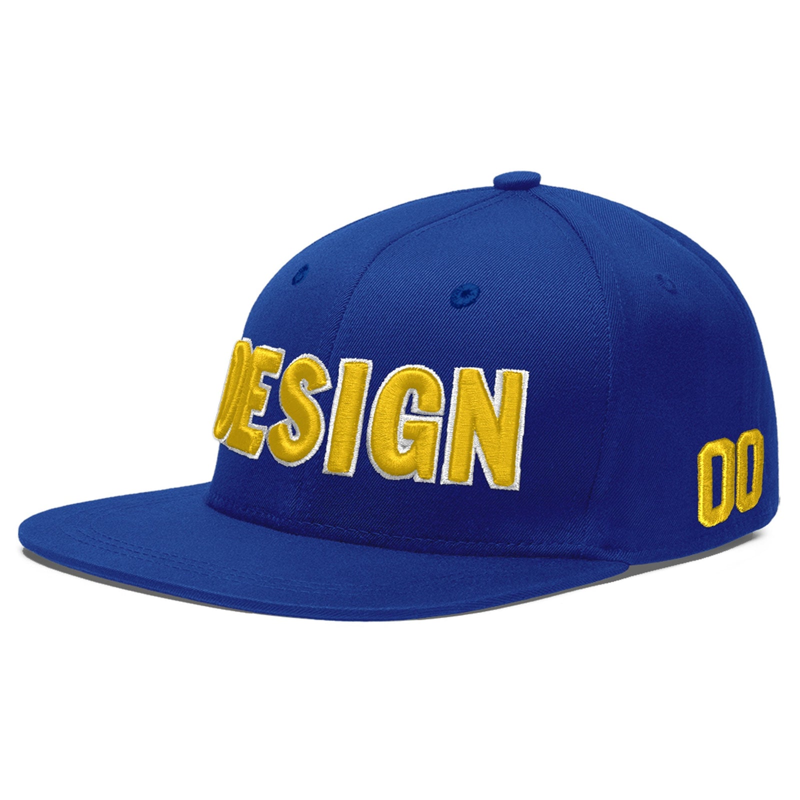 Custom Royal 3D Puff Embroidery Flat Embroidery Casual Sport Baseball Cap