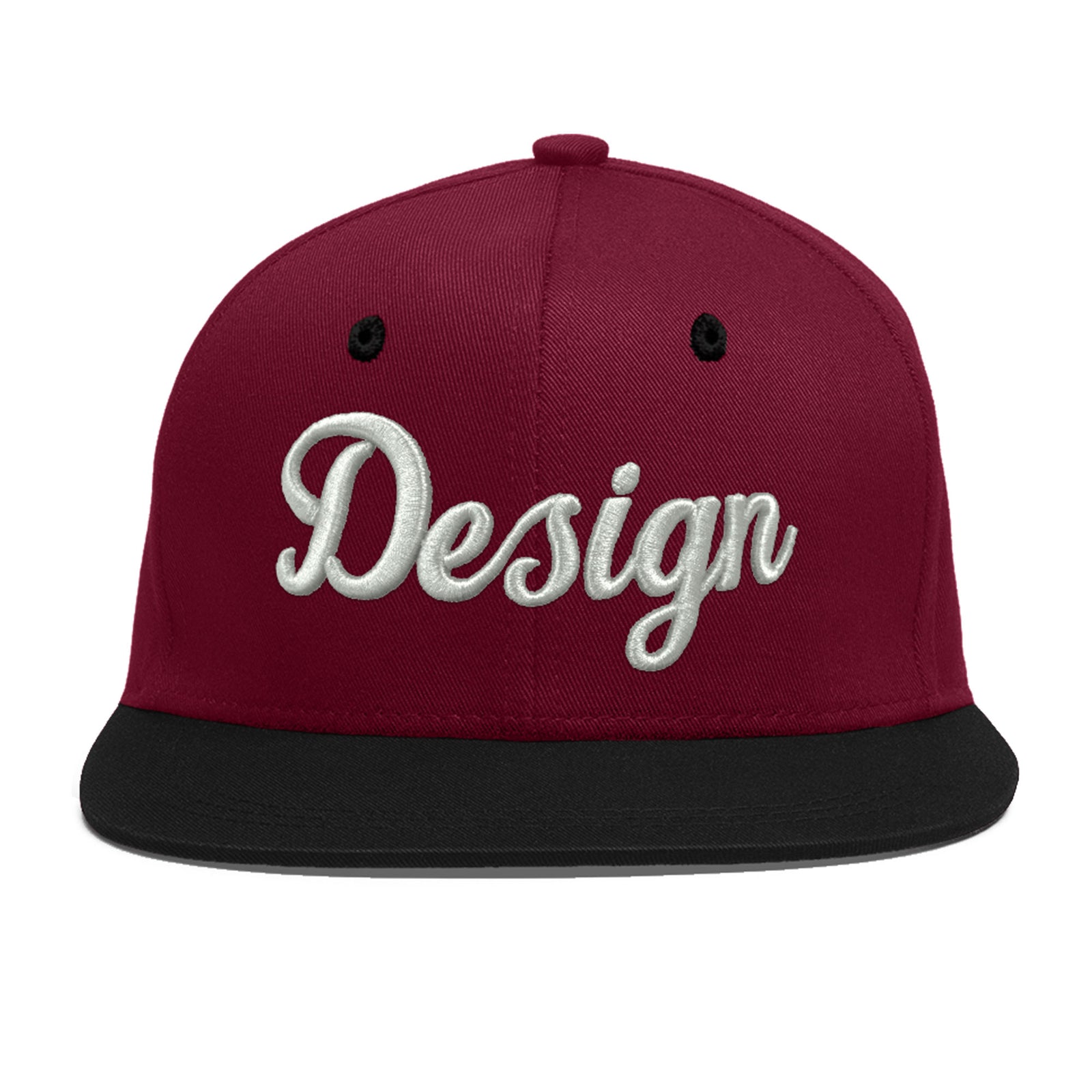 Custom Navy Orange 3D Puff Embroidery Flat Embroidery Casual Sport Baseball Cap