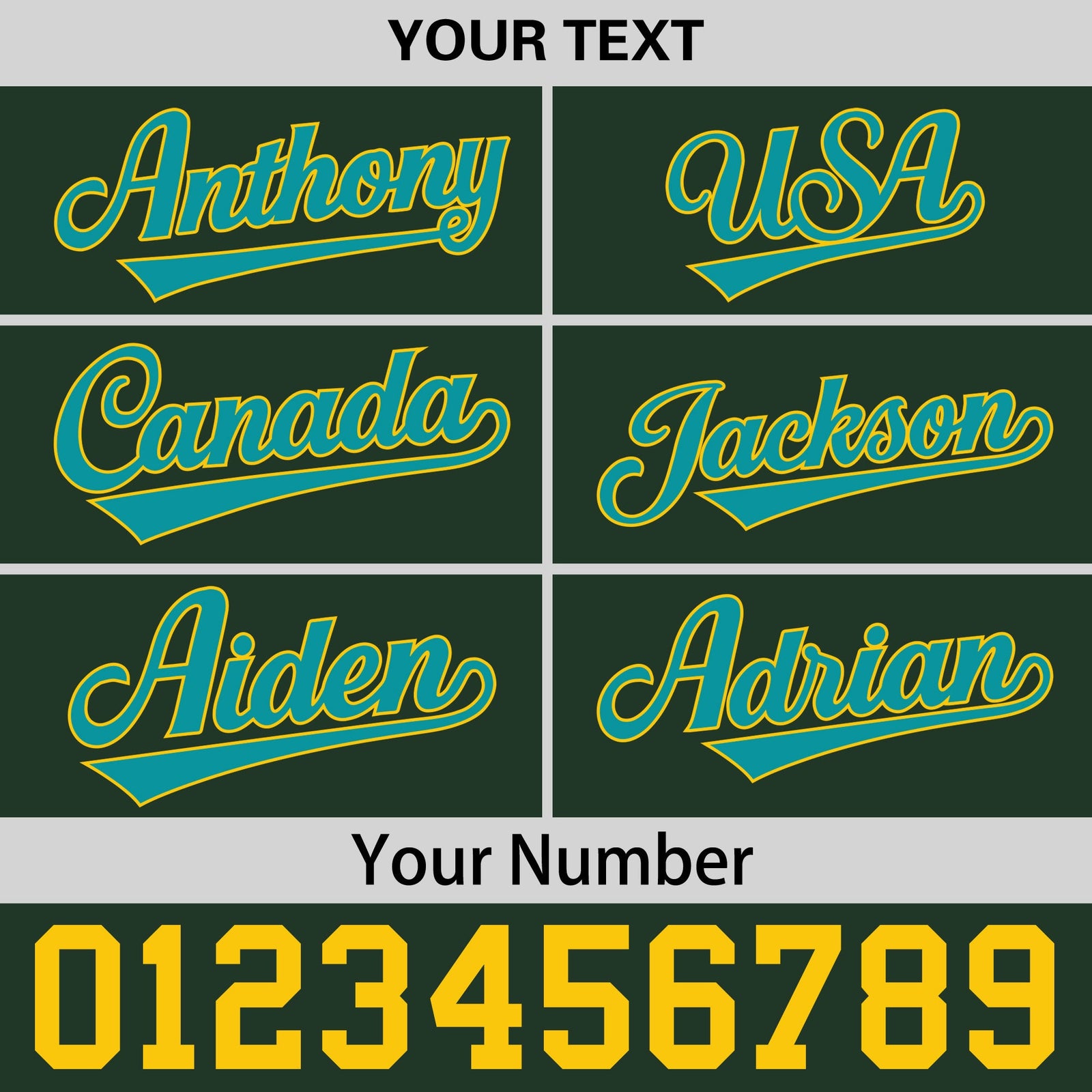 Custom Green Gold 3D Puff Embroidery Flat Embroidery Casual Sport Baseball Cap