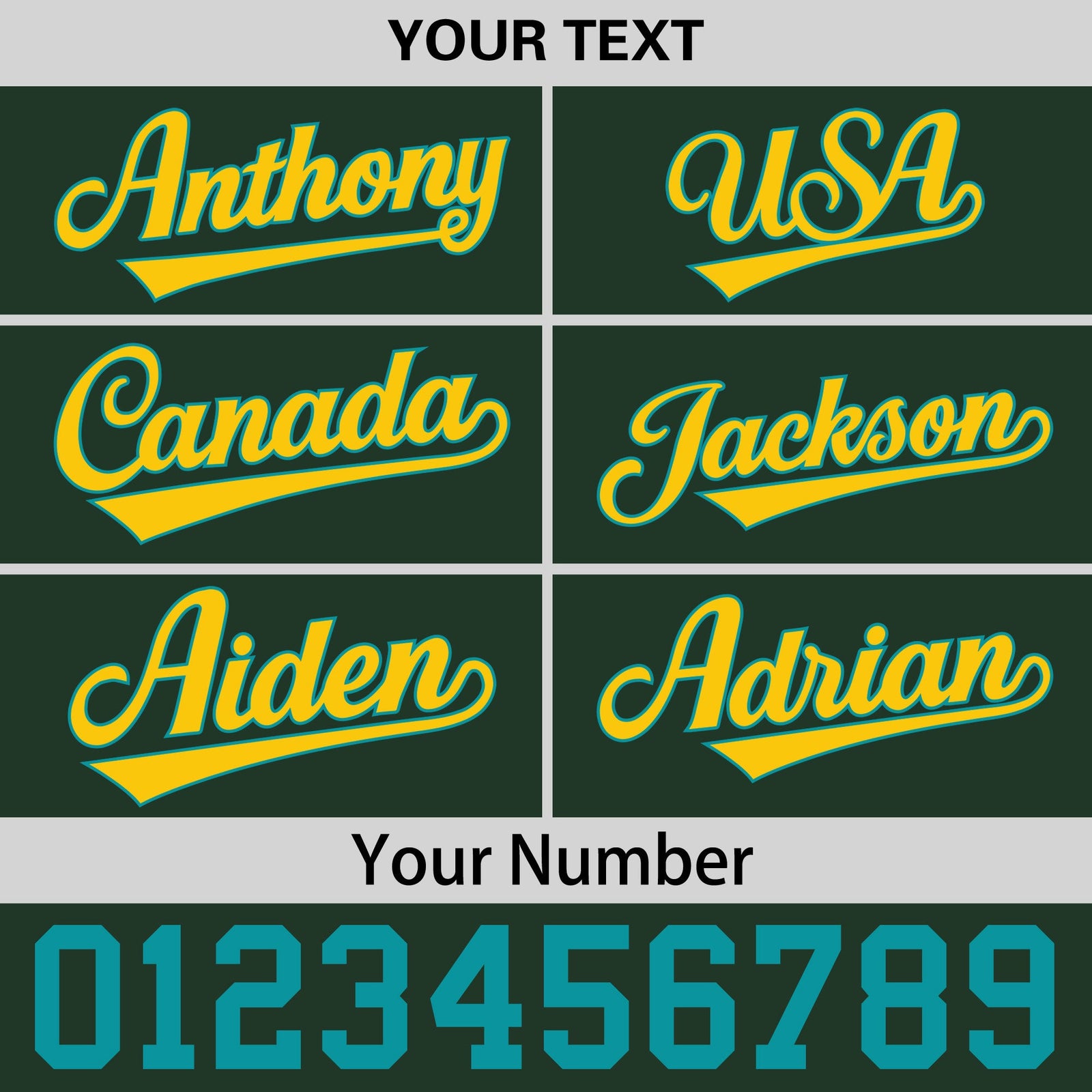 Custom Green Gold 3D Puff Embroidery Flat Embroidery Casual Sport Baseball Cap