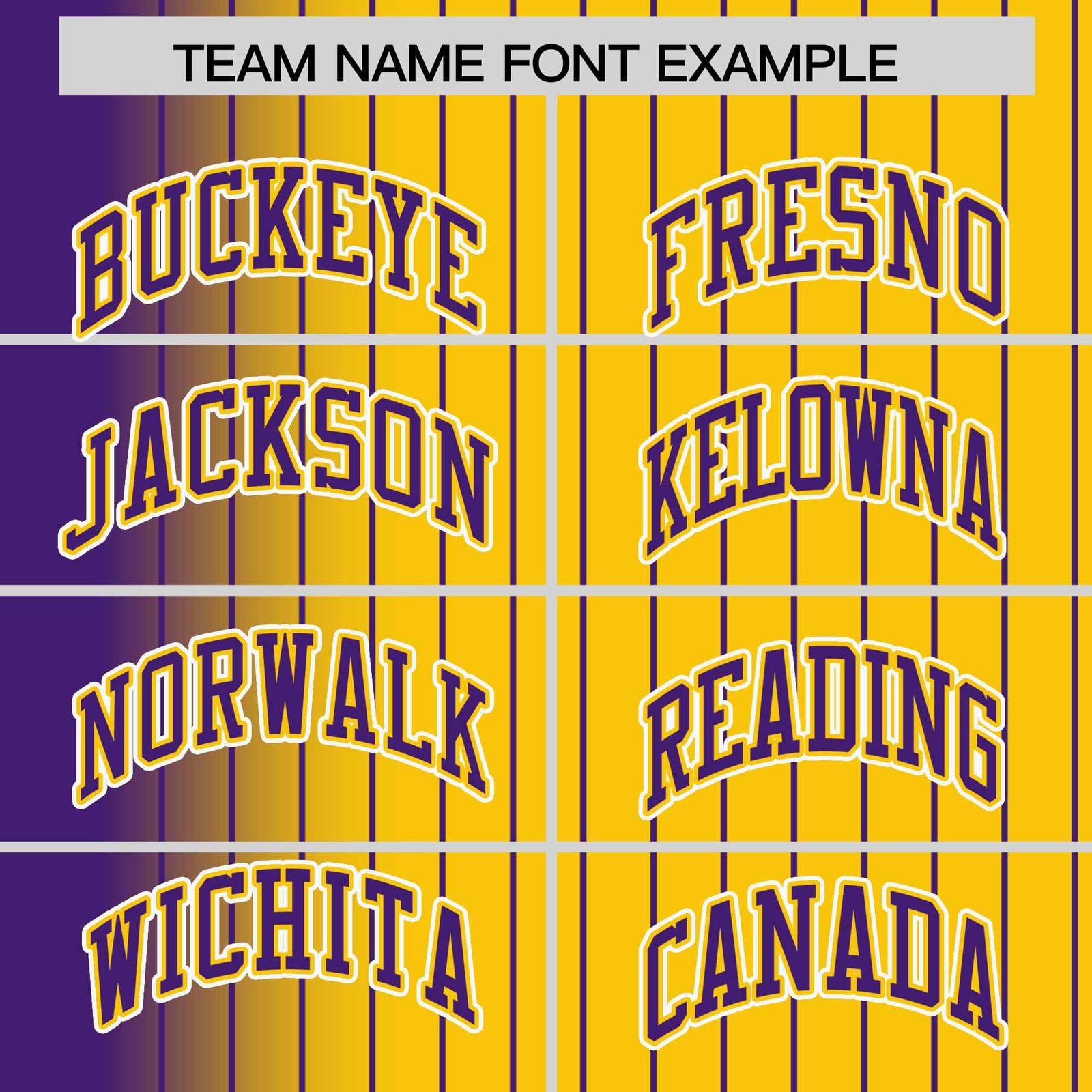 Custom Gold Purple Gradient Varsity Full-Snap Pinstripe Letterman Baseball Jacket