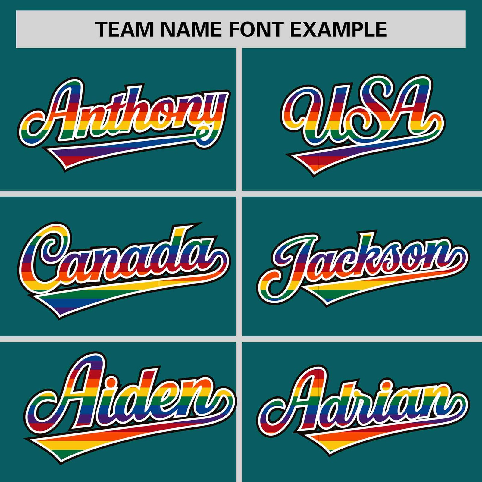 Custom Aqua LGBT Rainbow For Pride Month Classic Style Letterman Baseball Jacket