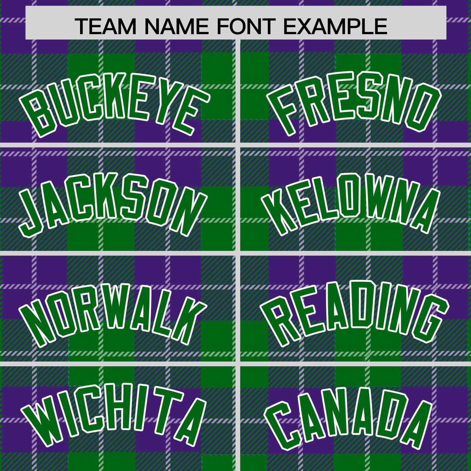 Custom Purple Green-White Varsity Full-Snap Plaid Pattern Letterman Baseball Jacket