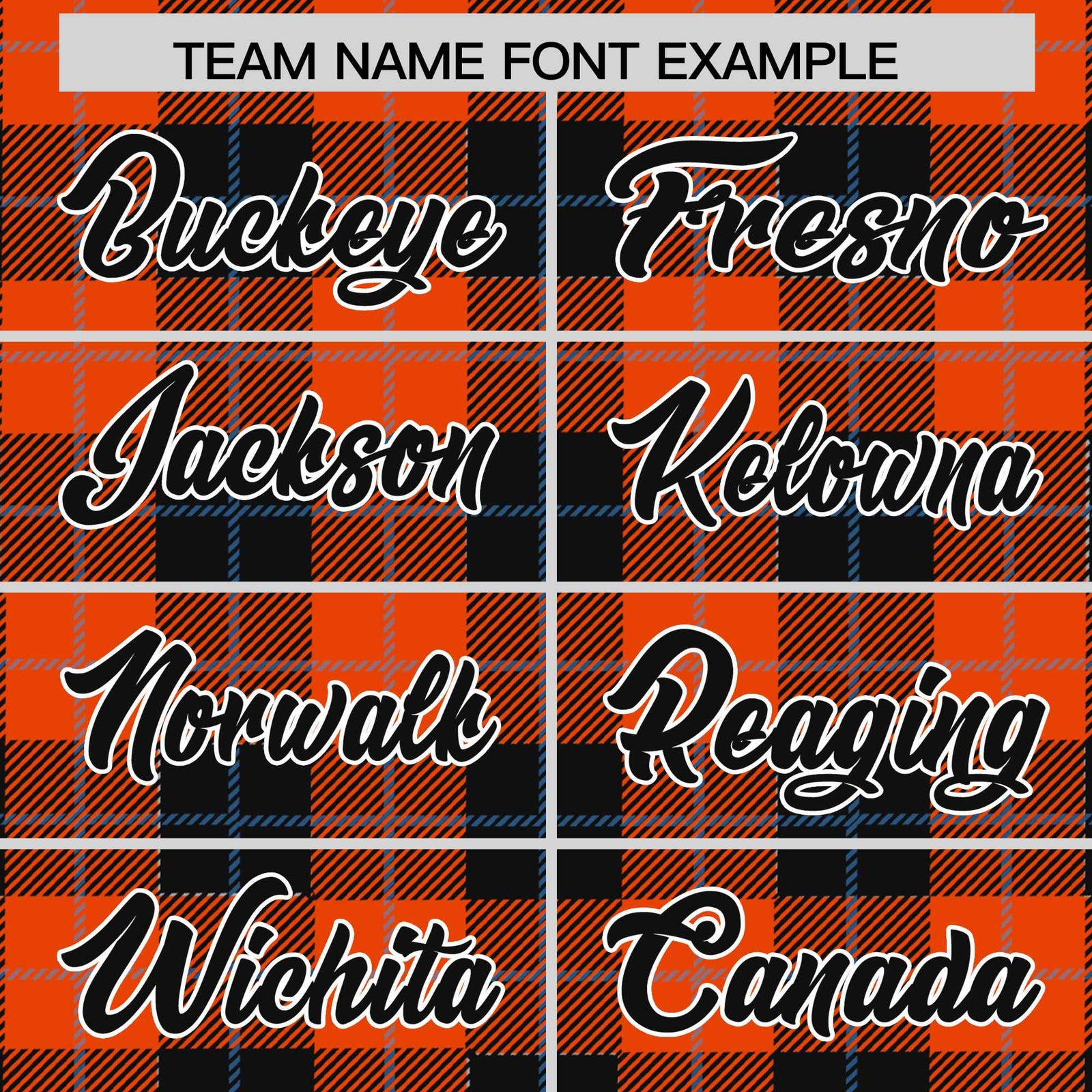 Custom Orange Black-Powder Blue Varsity Full-Snap Plaid Pattern Letterman Baseball Jacket