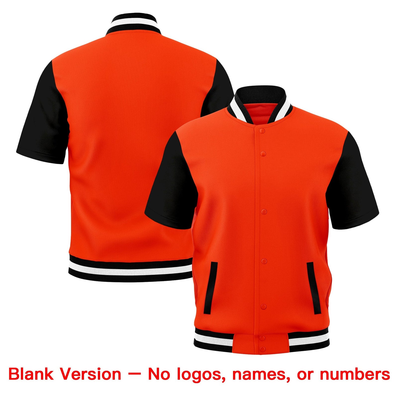 Custom Black White Full-Snap Classic Style Jacket| KXKSHOP