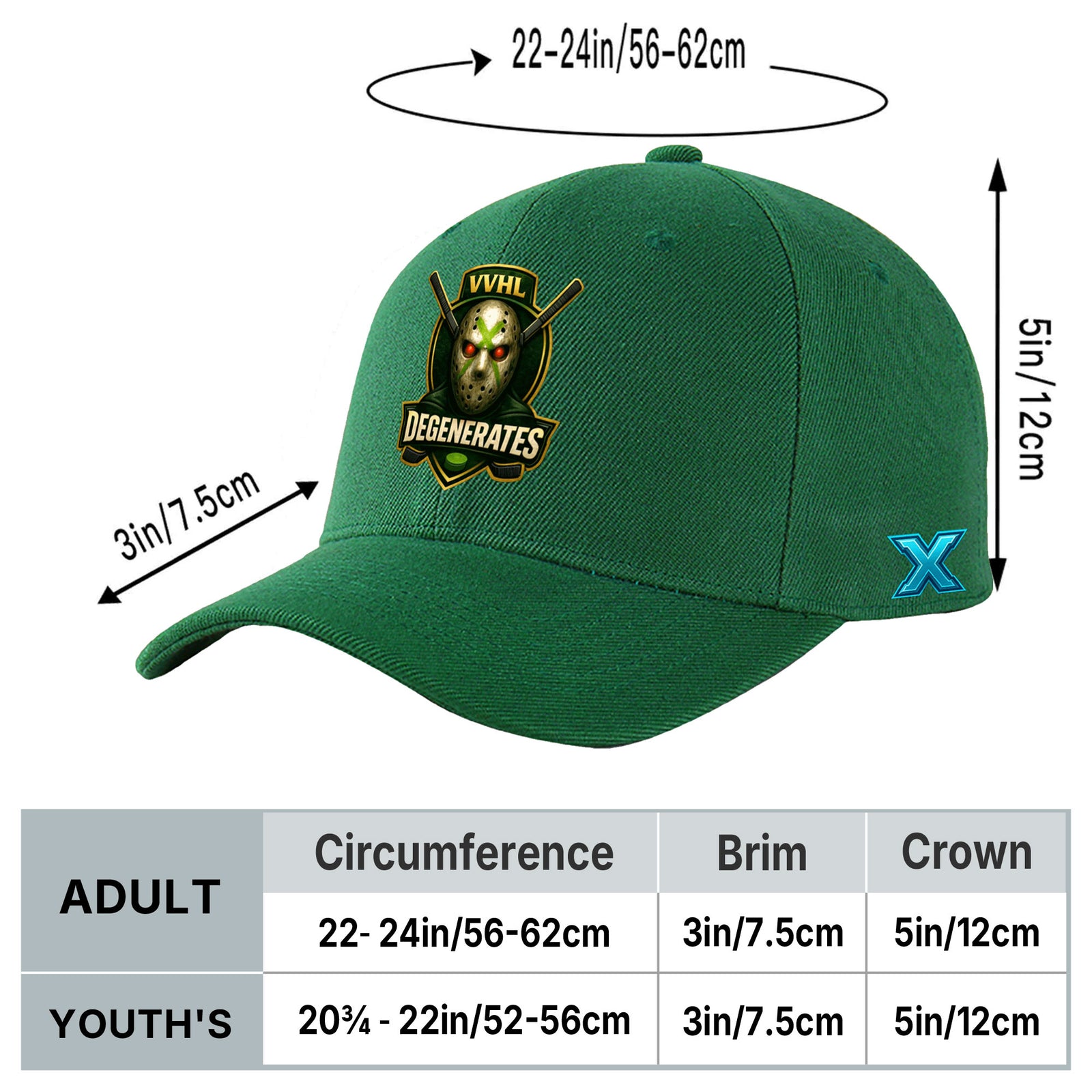 VVHL S10 Season X 3D Degenerates Puff Embroidery Flat Embroidery Baseball Cap