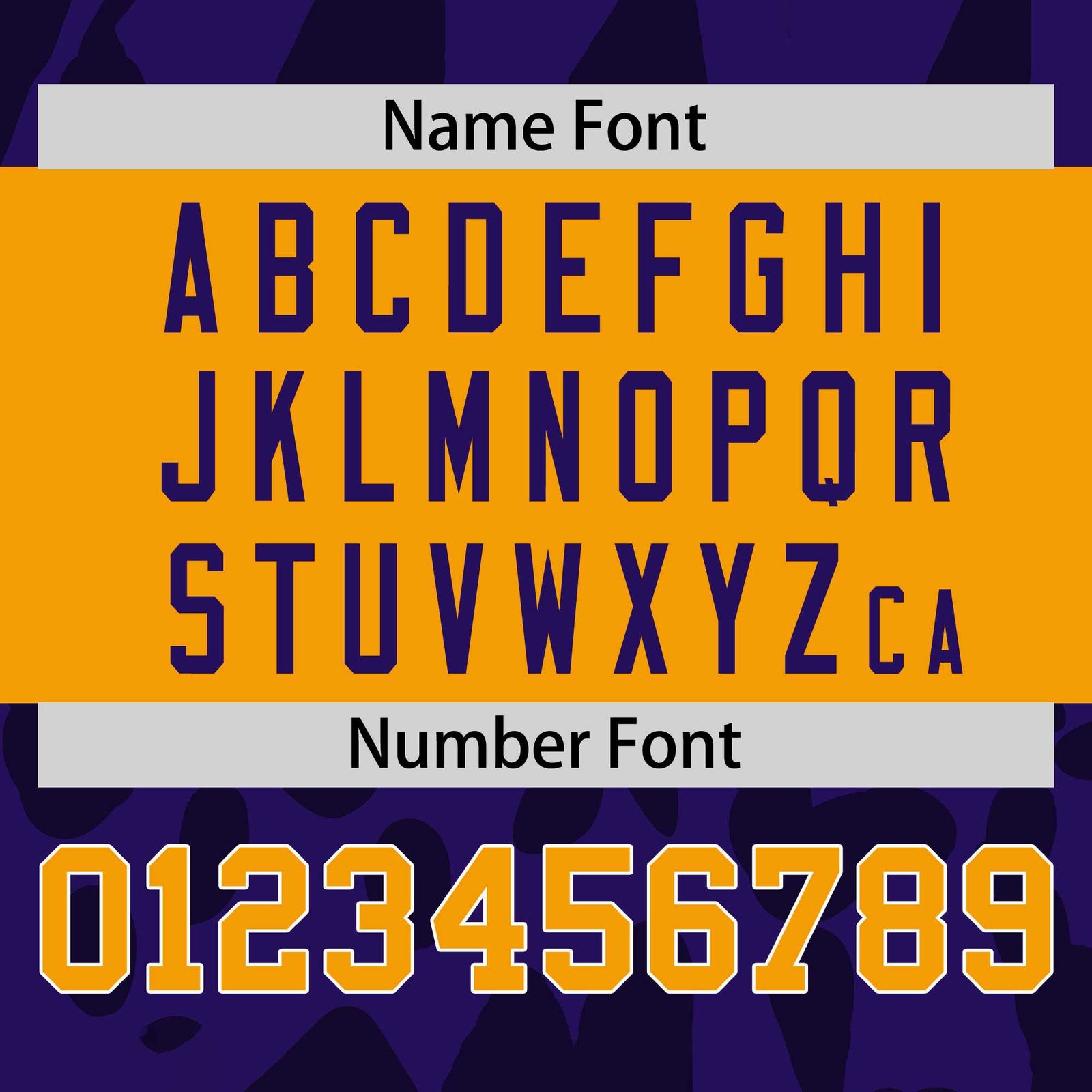 Custom Purple Yellow Raglan Sleeves Personalized Camo Authentic Football Jersey