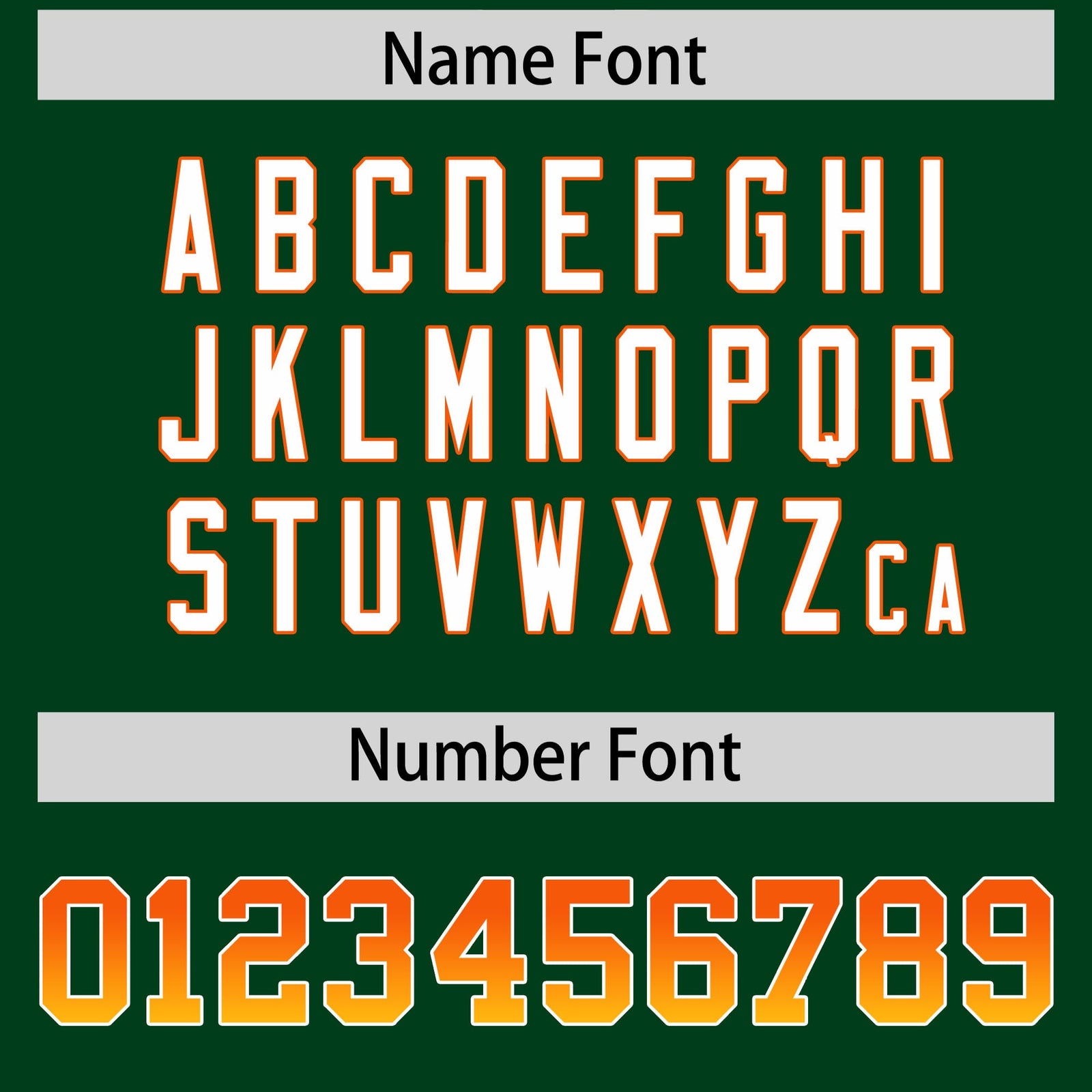 Custom Green Orange and Gold Sides Gradient Fashion Personalized Team Football Jersey