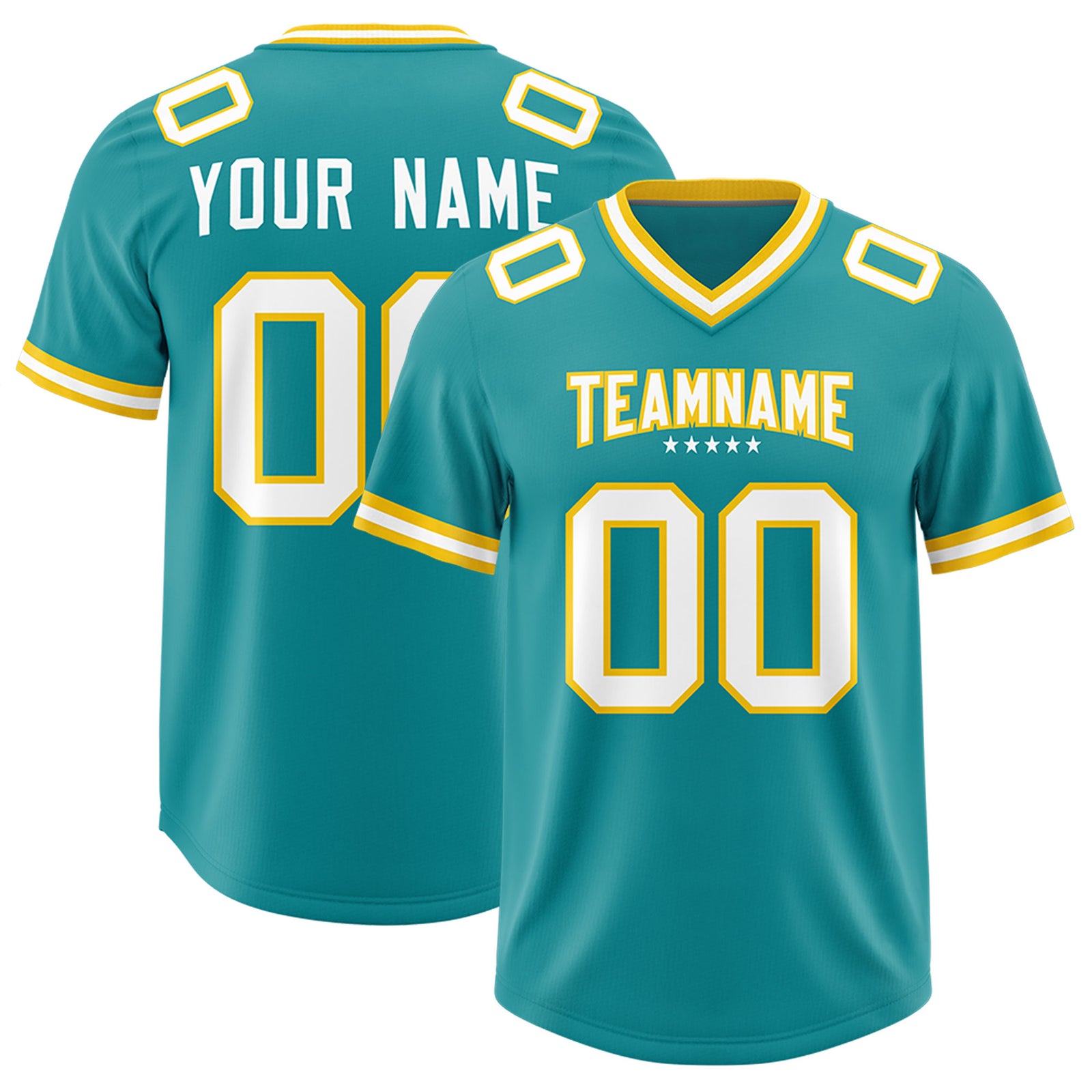 Custom Aqua Classic American Football Jerseys