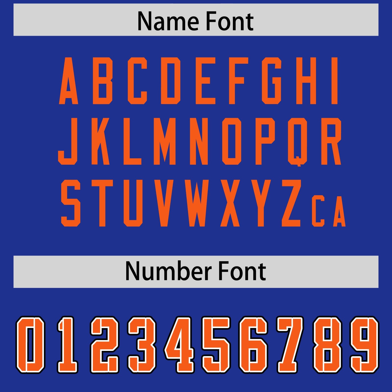 Custom Royal Orange Personalized Neckline Square Classic Authentic Football Jersey