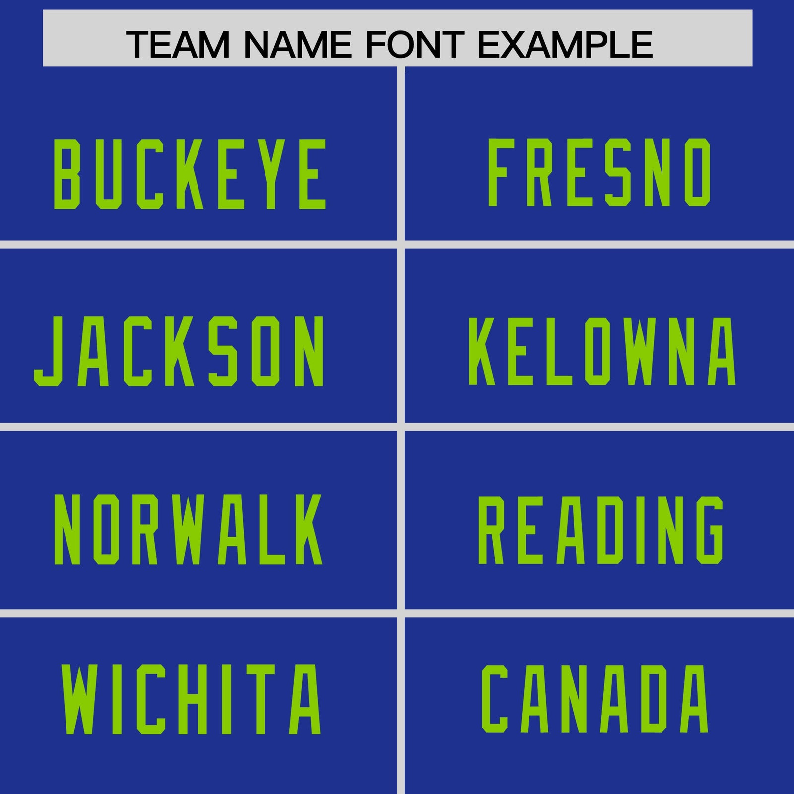 Custom Royal Neon Green Personalized Neckline Square Classic Authentic Football Jersey