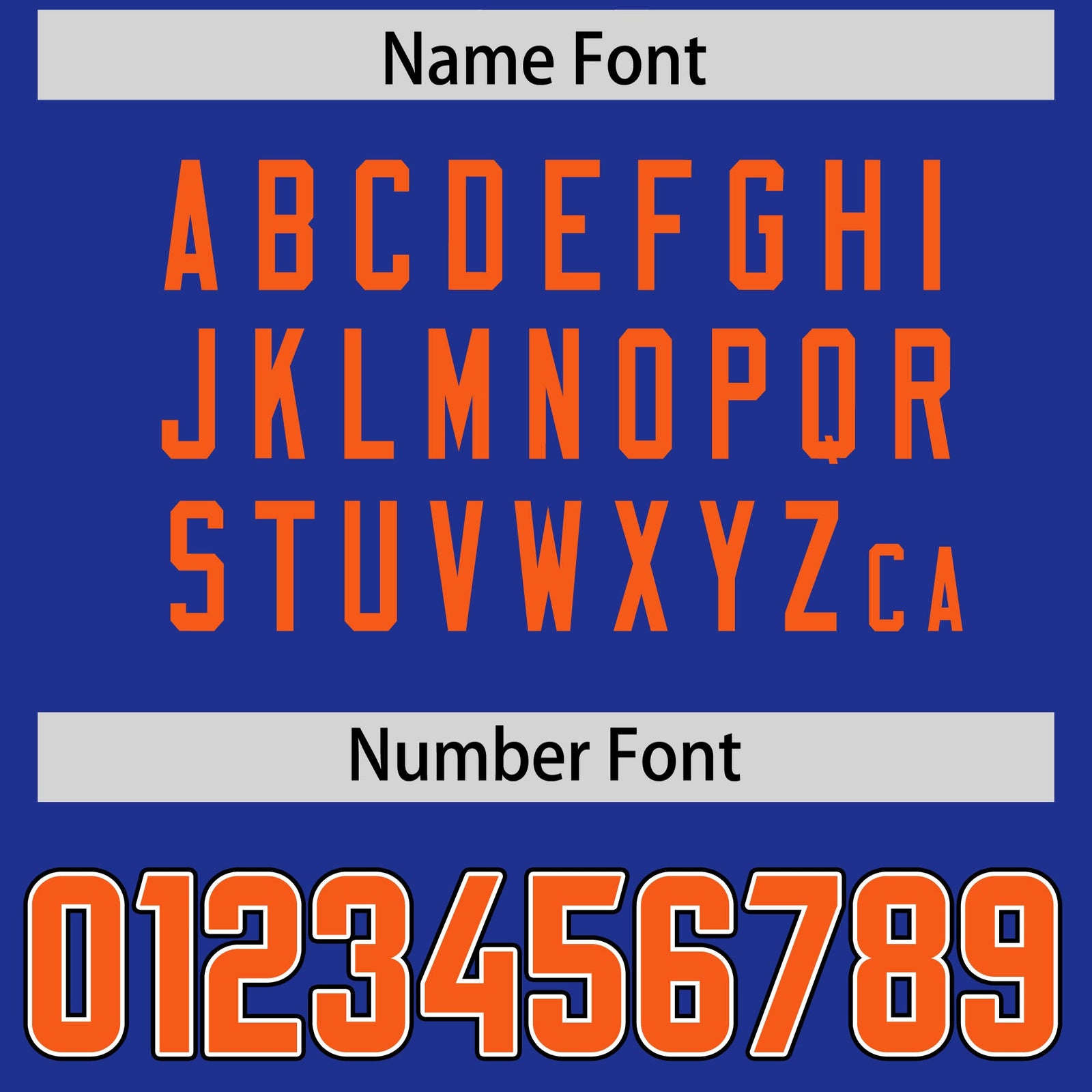 Custom Royal Orange Personalized Neckline Square Classic Authentic Football Jersey
